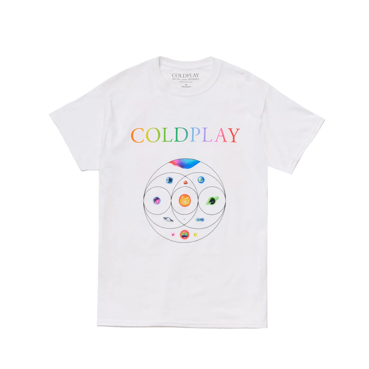 Coldplay MUSIC OF THE SPHERES WHITE TOUR TEE