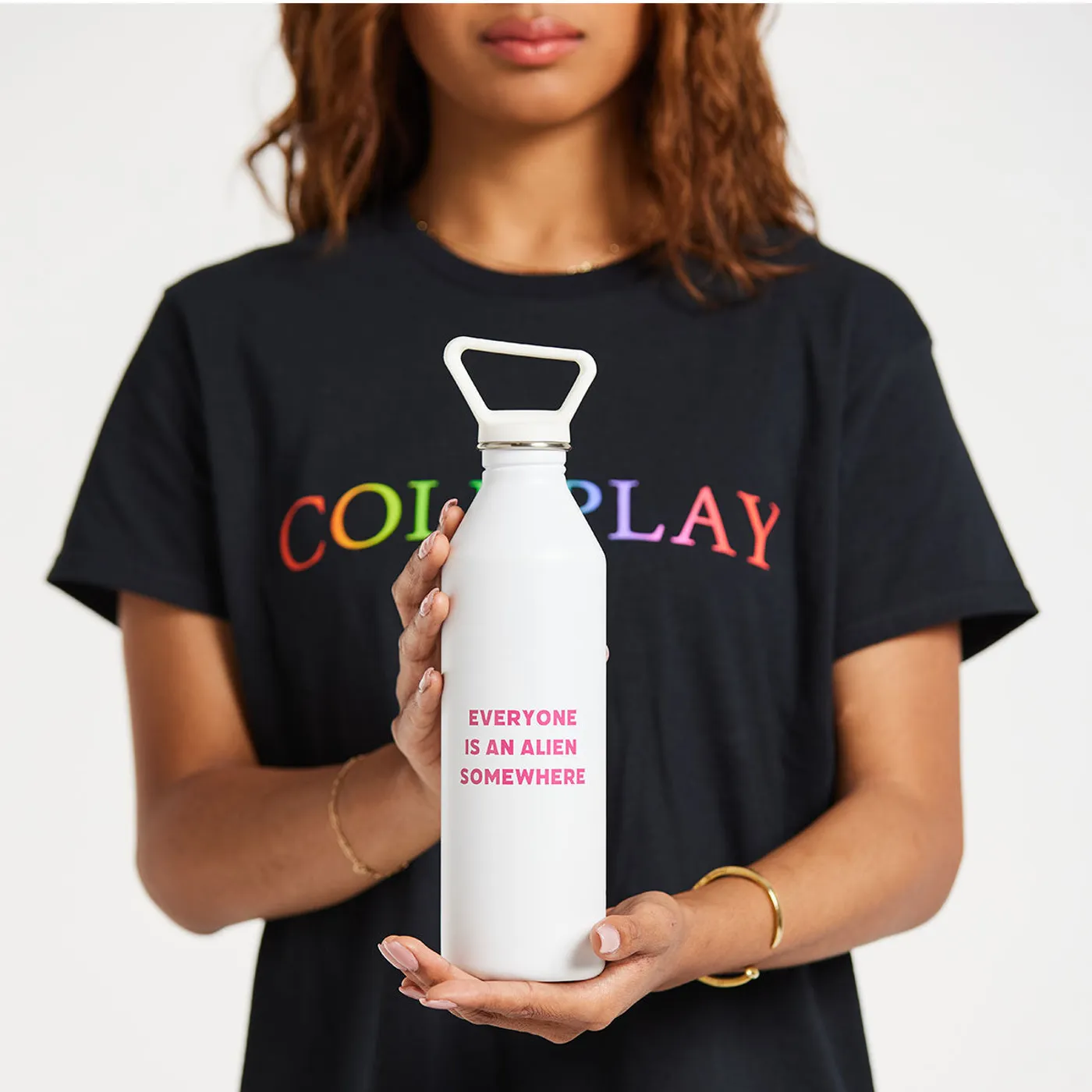 Coldplay EVERYONE IS AN ALIEN SOMEWHERE WATER BOTTLE Coldplay EVERYONE IS AN ALIEN SOMEWHERE WATER BOTTLE