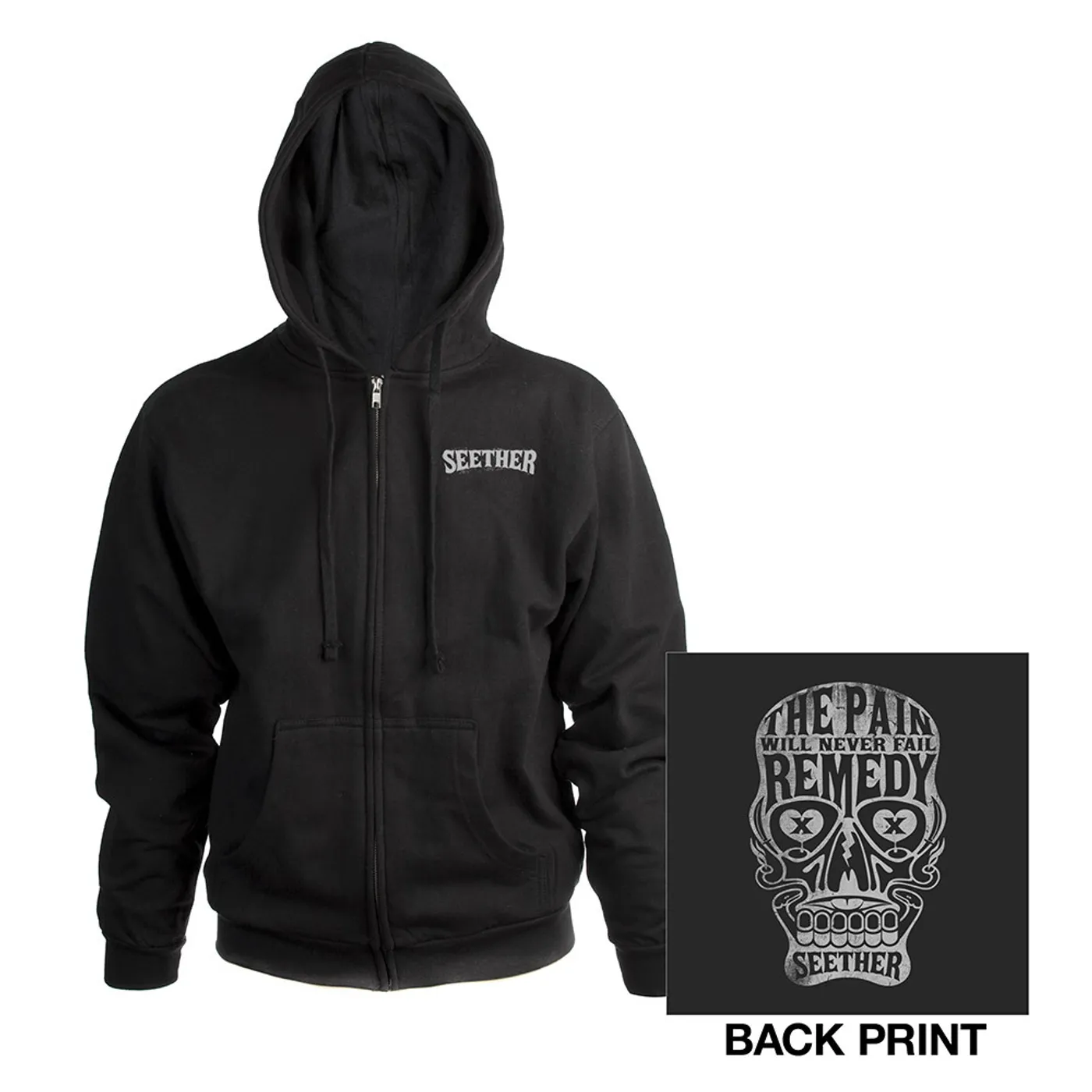 Seether Skull Zip Hoodie