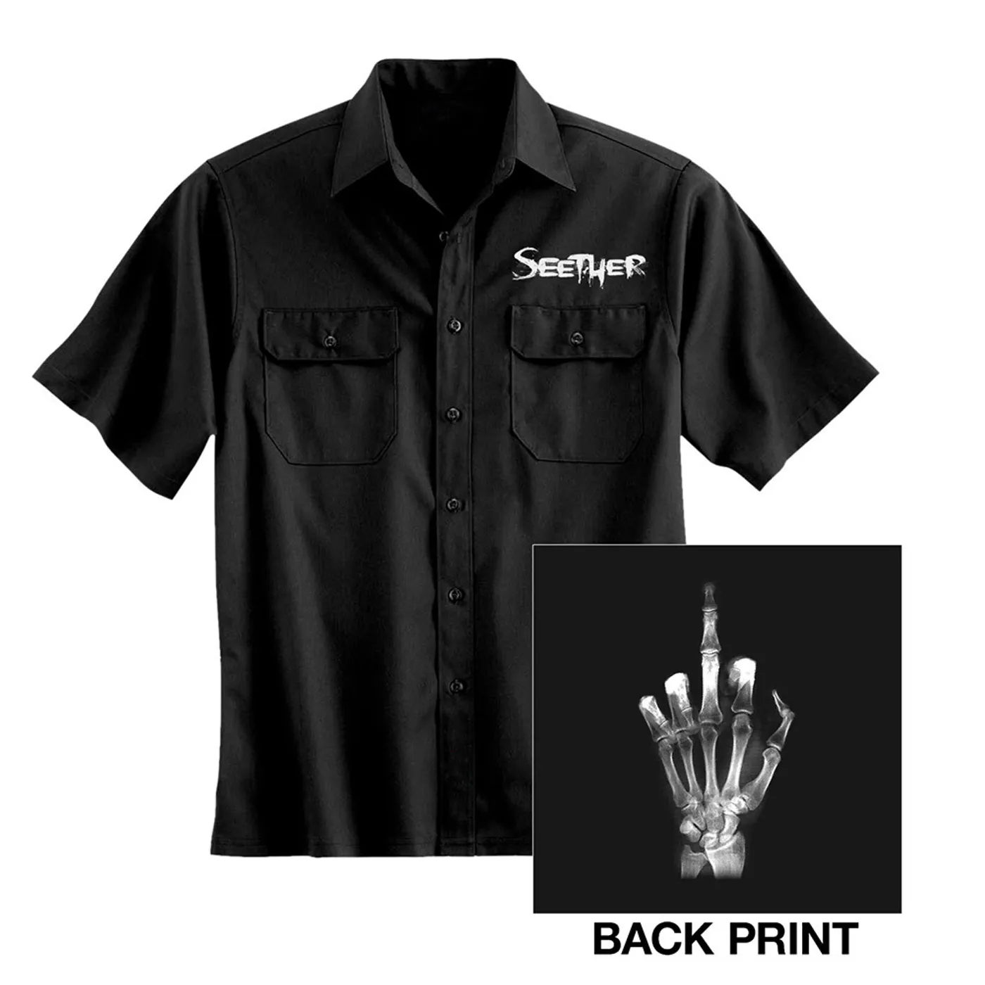 Seether Skeleton Button Up