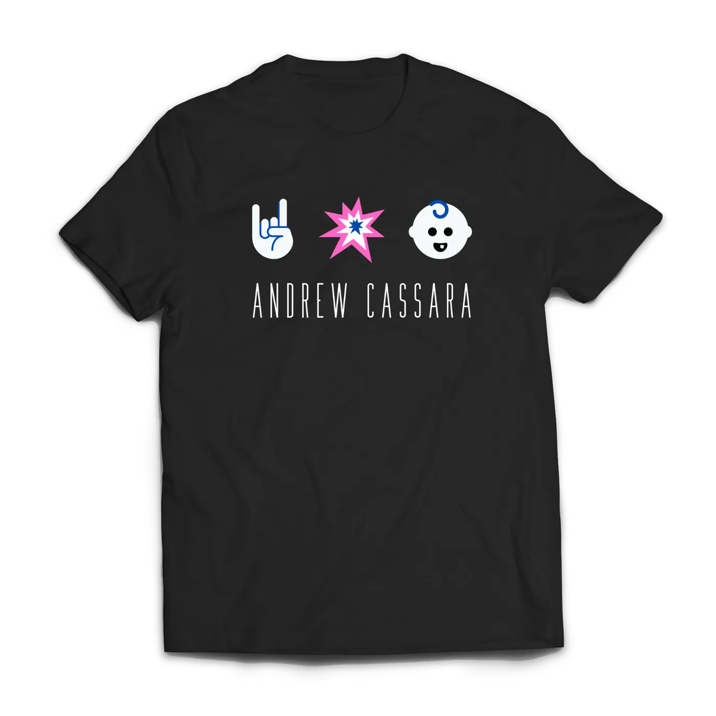 Andrew Cassara ROCK BOOM BABY ~ EMOJI TEE