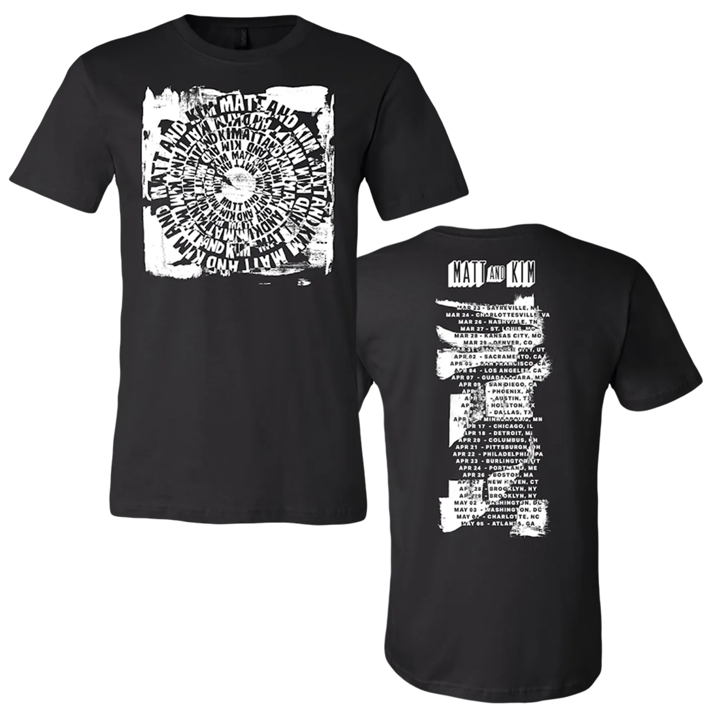 Matt and Kim SPRING 2018 SPIRAL TOUR TEE