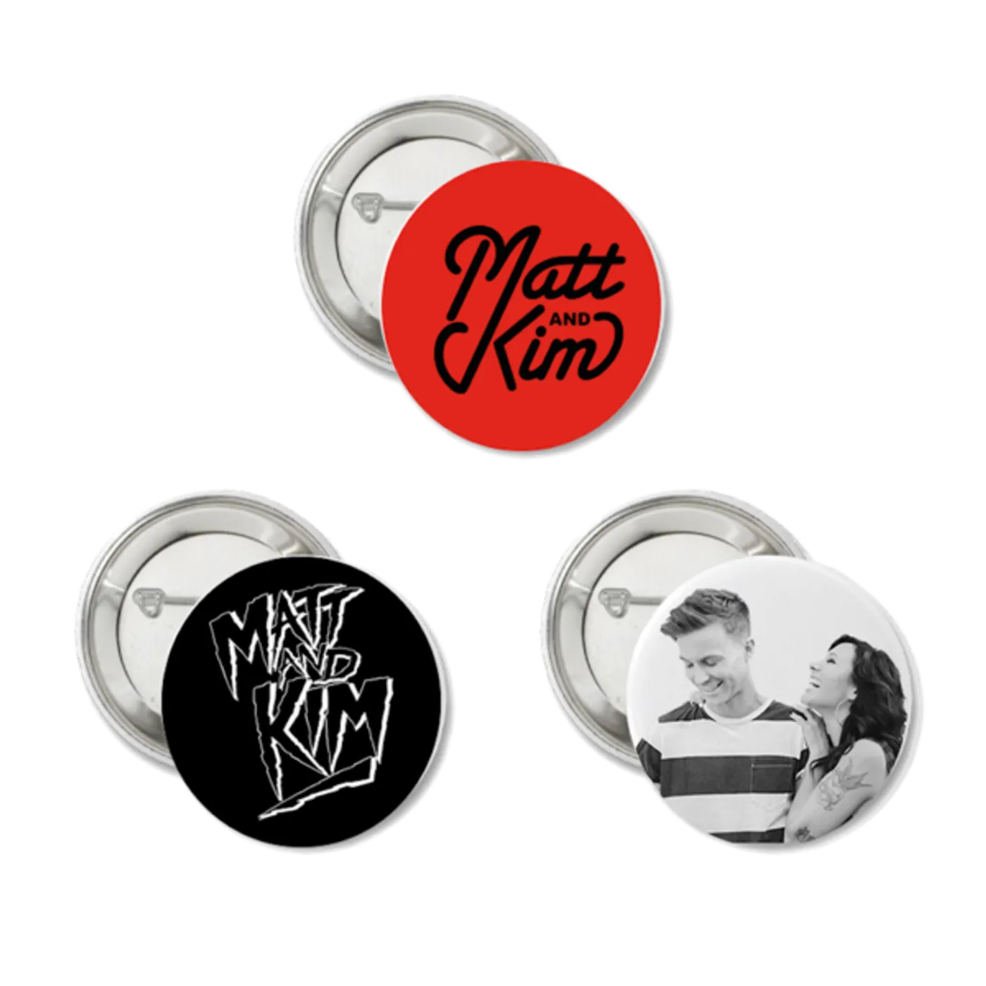 Matt and Kim 3 Button Pack