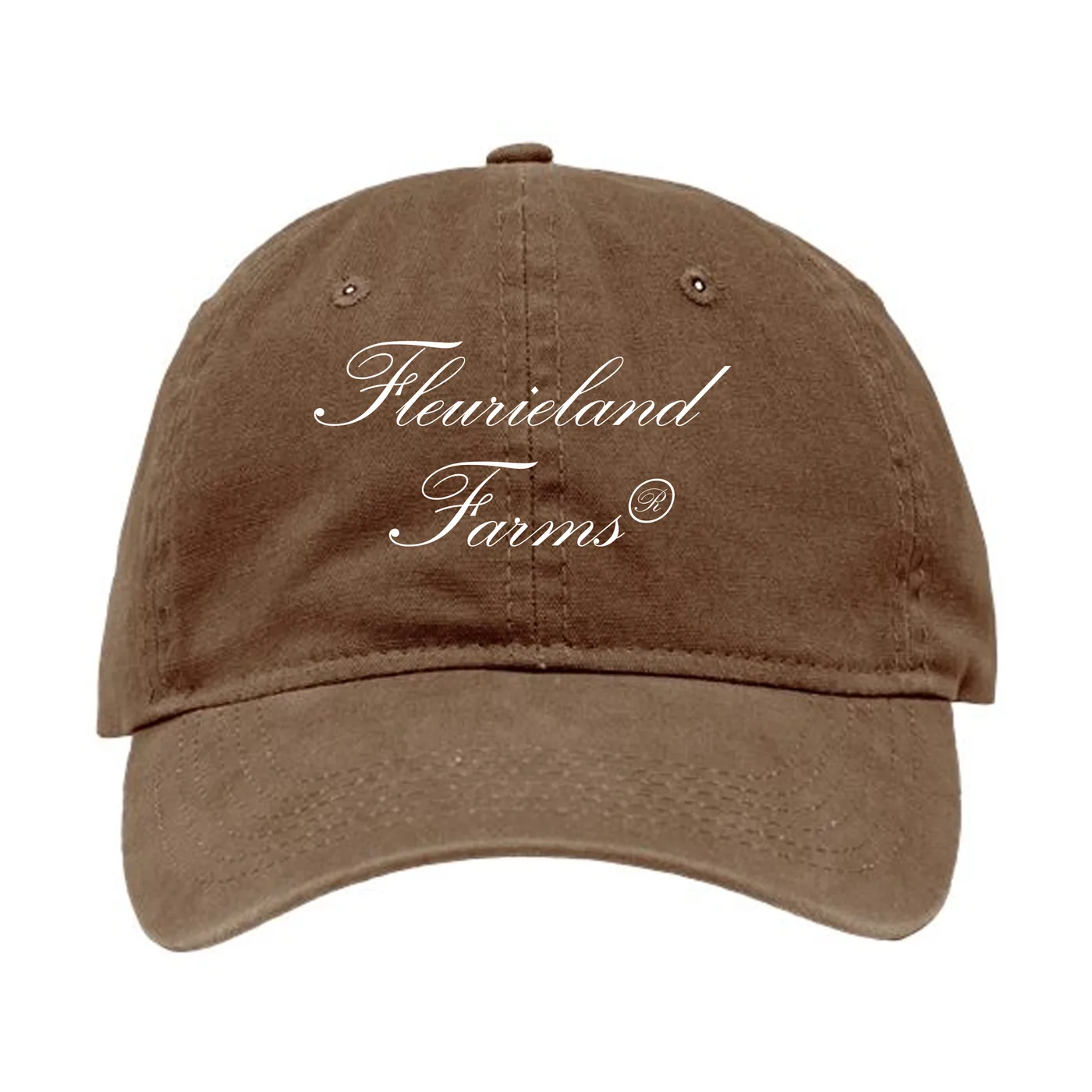 BROWN FLEURIELAND FARMS DAD HAT