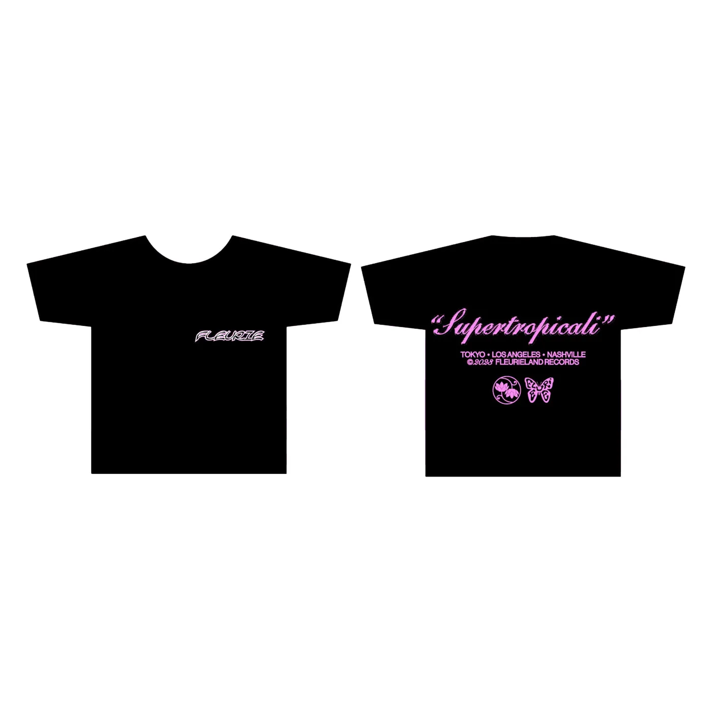 Fleurie SUPERTROPICALI BLACK T-SHIRT