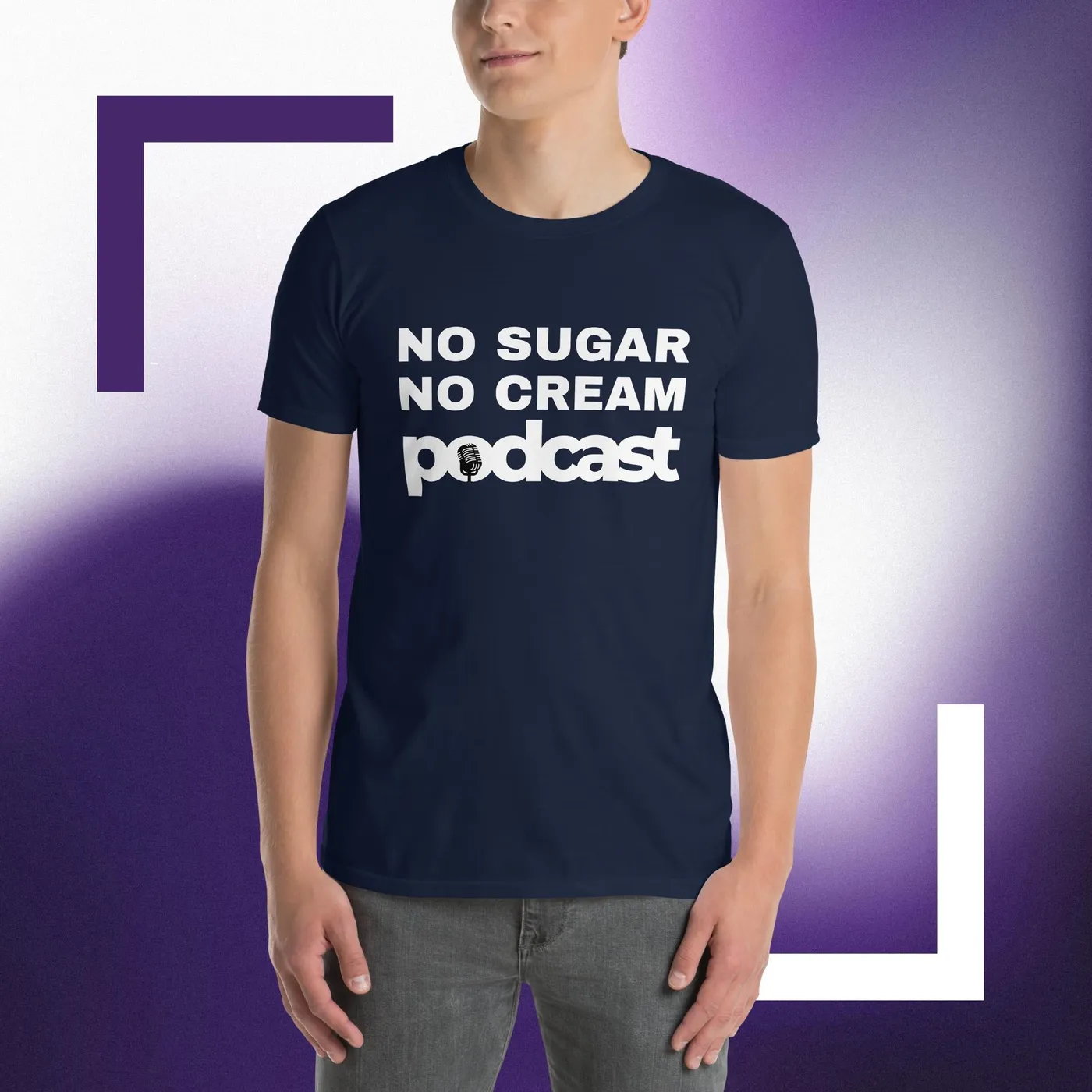 Tim Wolf No Sugar No Cream Podcast T-Shirt (C)