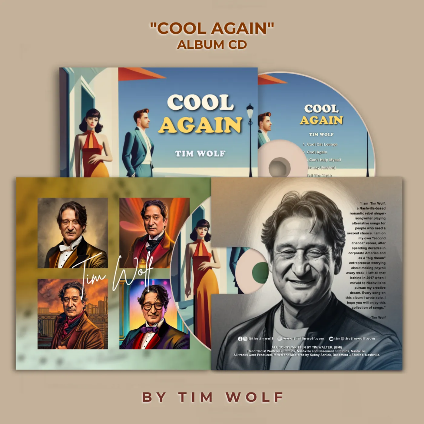 Tim Wolf Signed "Cool Again" CD Album