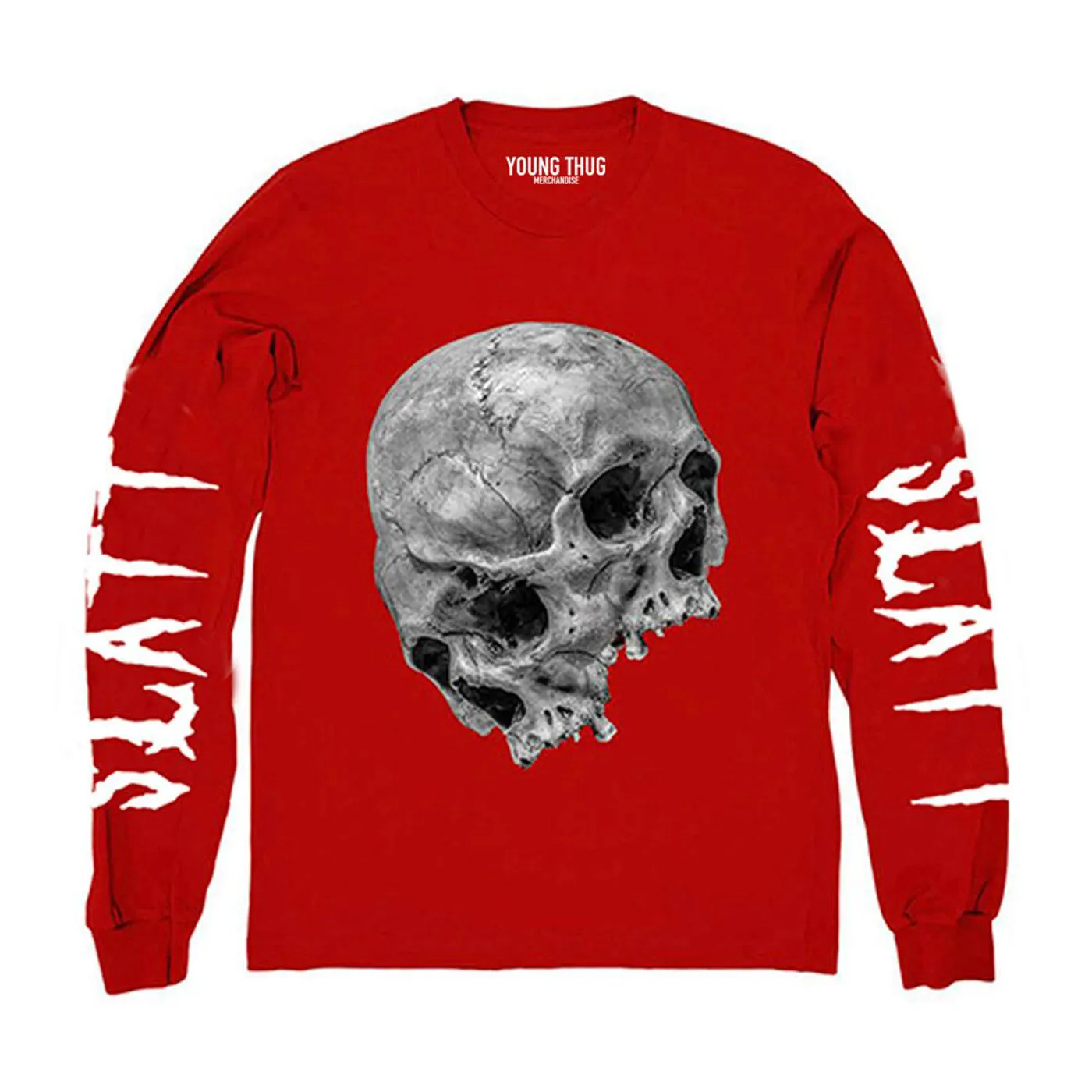 Young Thug Thugger Skull Red Long Sleeve T-Shirt