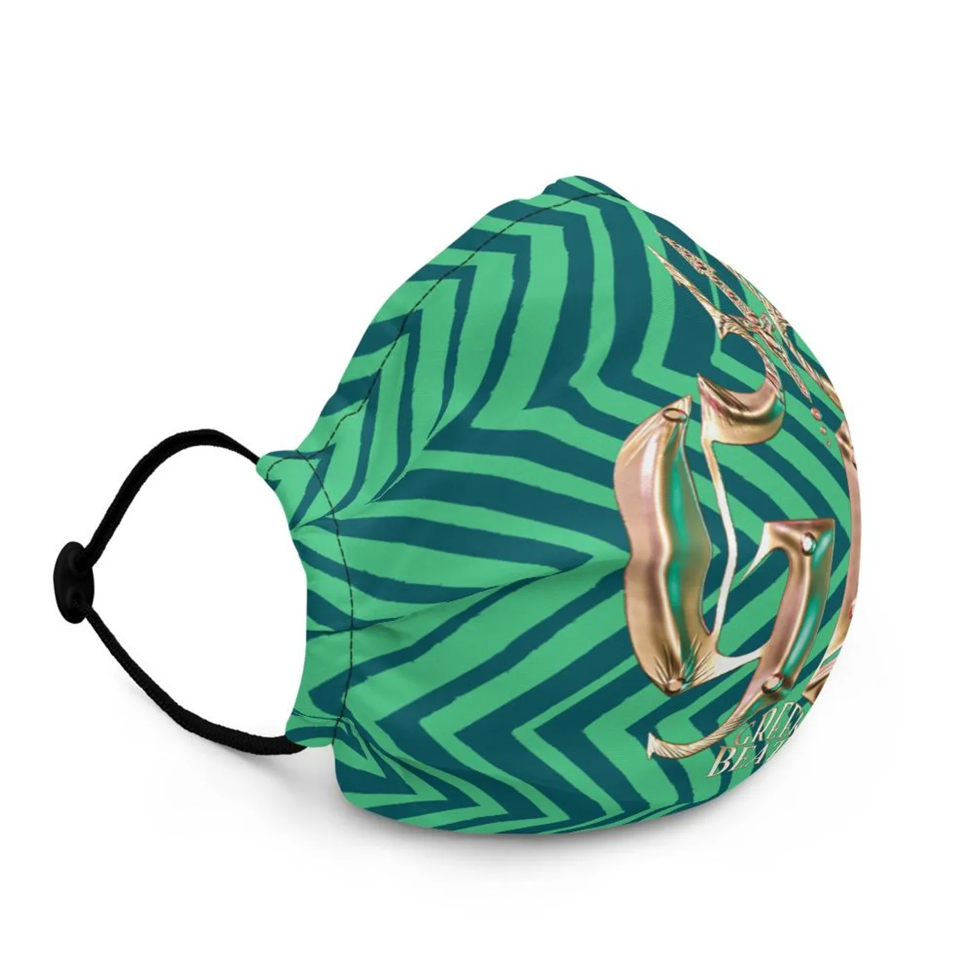 Jhakari Neptune Abstract Gold GB Premium face mask