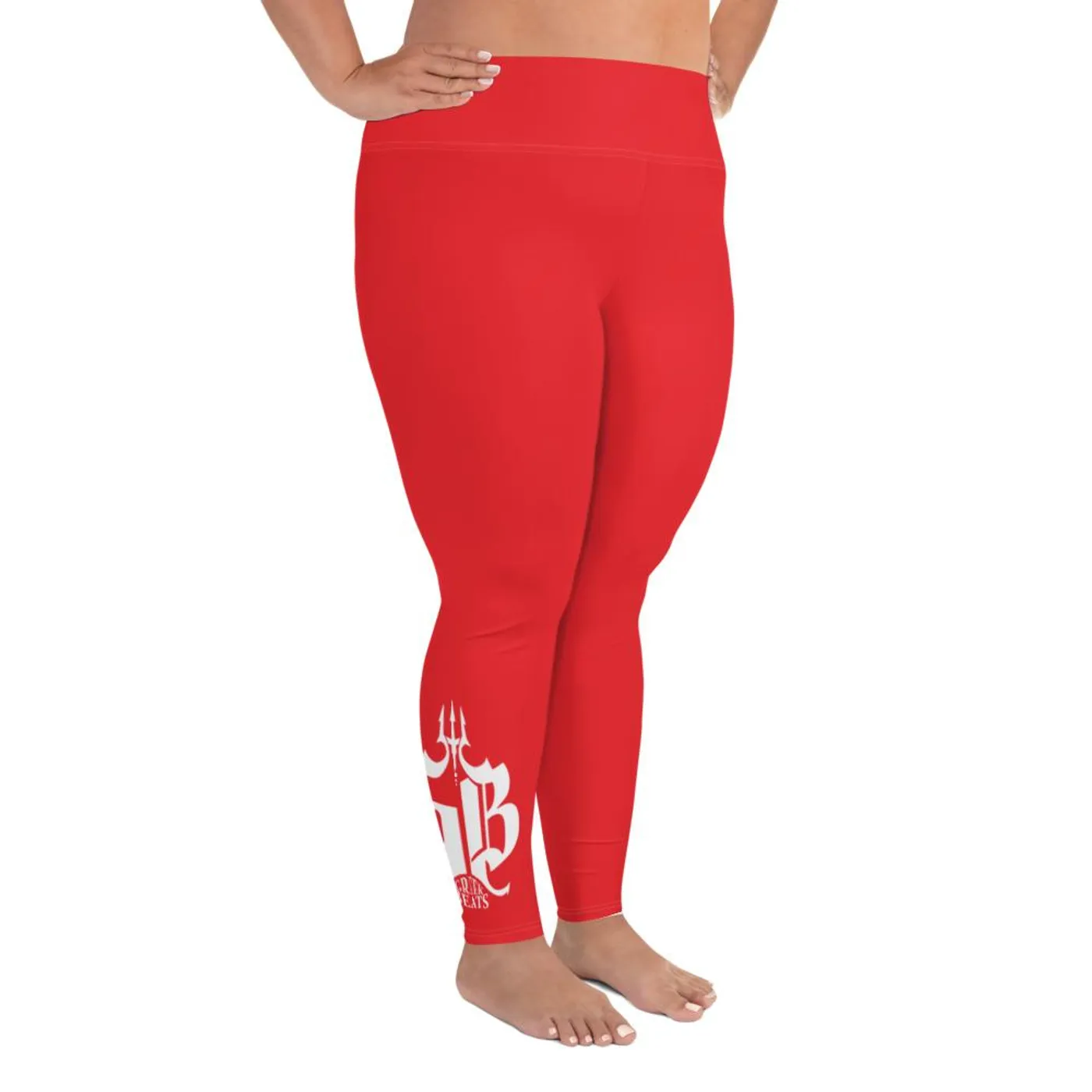 Jhakari Neptune Red Plus Size GB Leggings