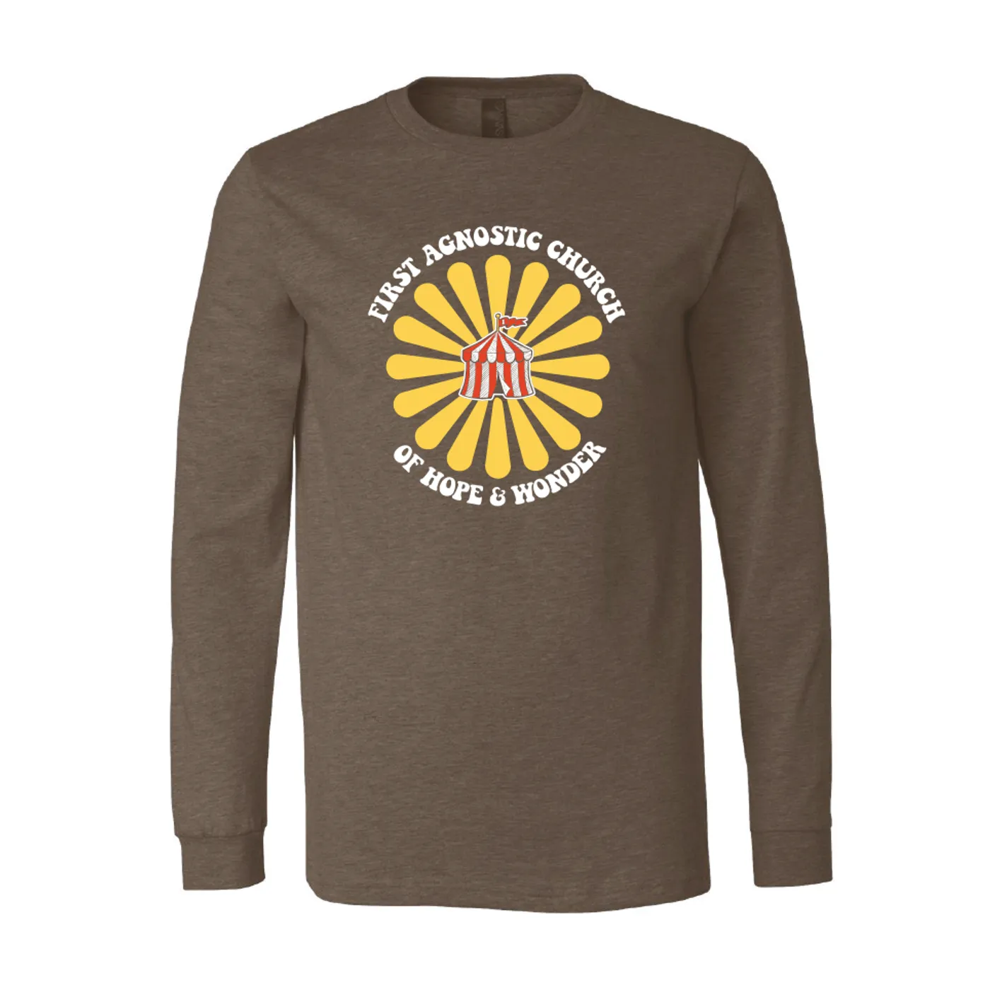 Todd Snider First Agnostic Church Long Sleeve Shirt - Brown
