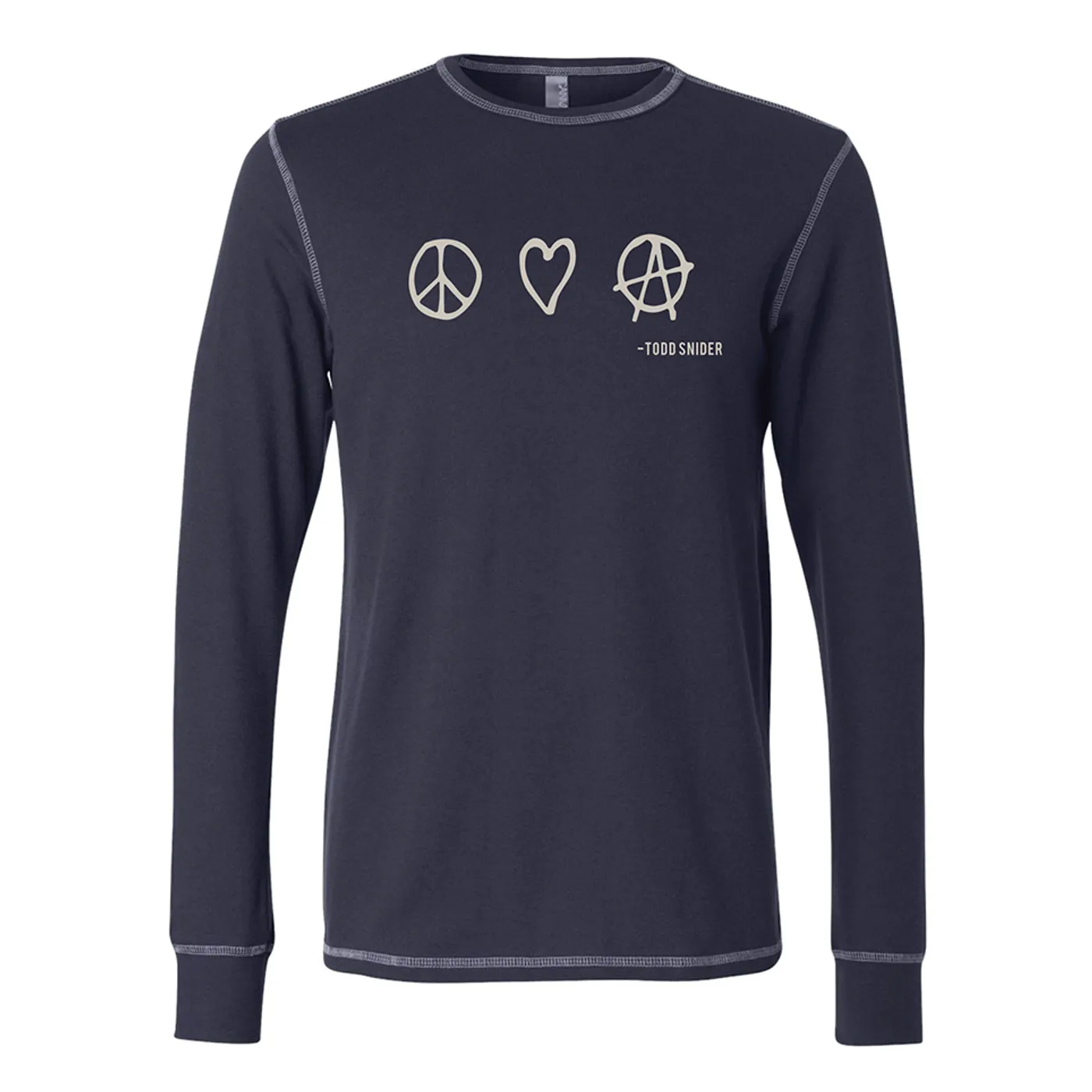 Todd Snider P, L & A Thermal Long Sleeve Shirt - Navy