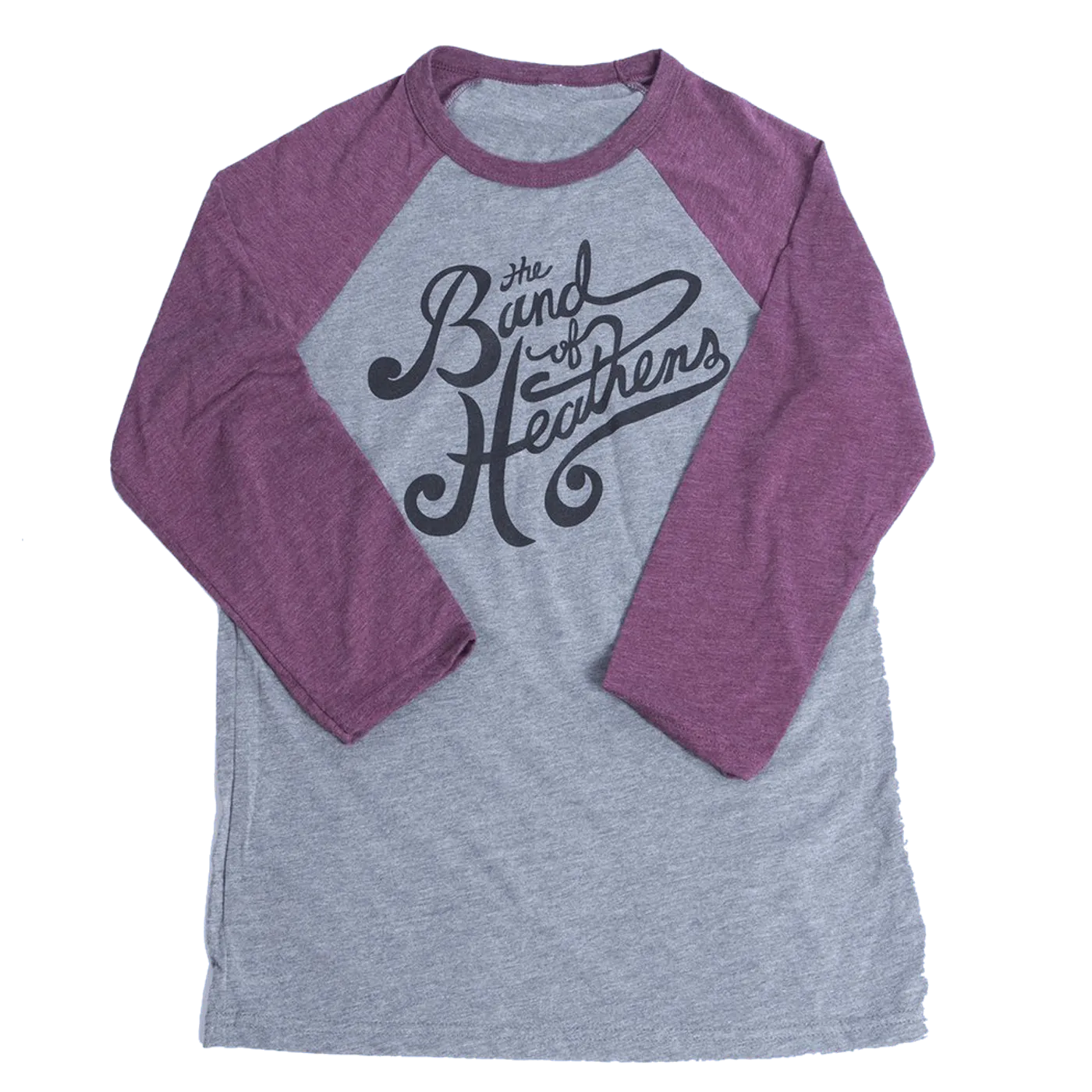 The Band Of Heathens Raglan Grey/Purple T-Shirt