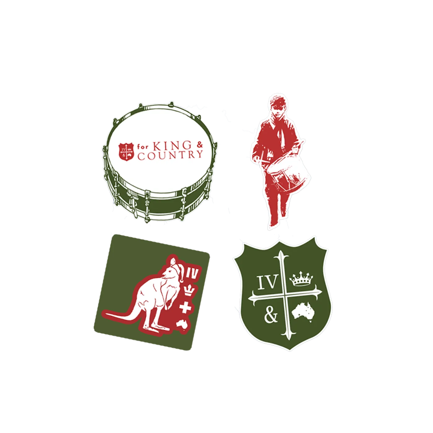 for KING & COUNTRY Drummer Boy Sticker Set