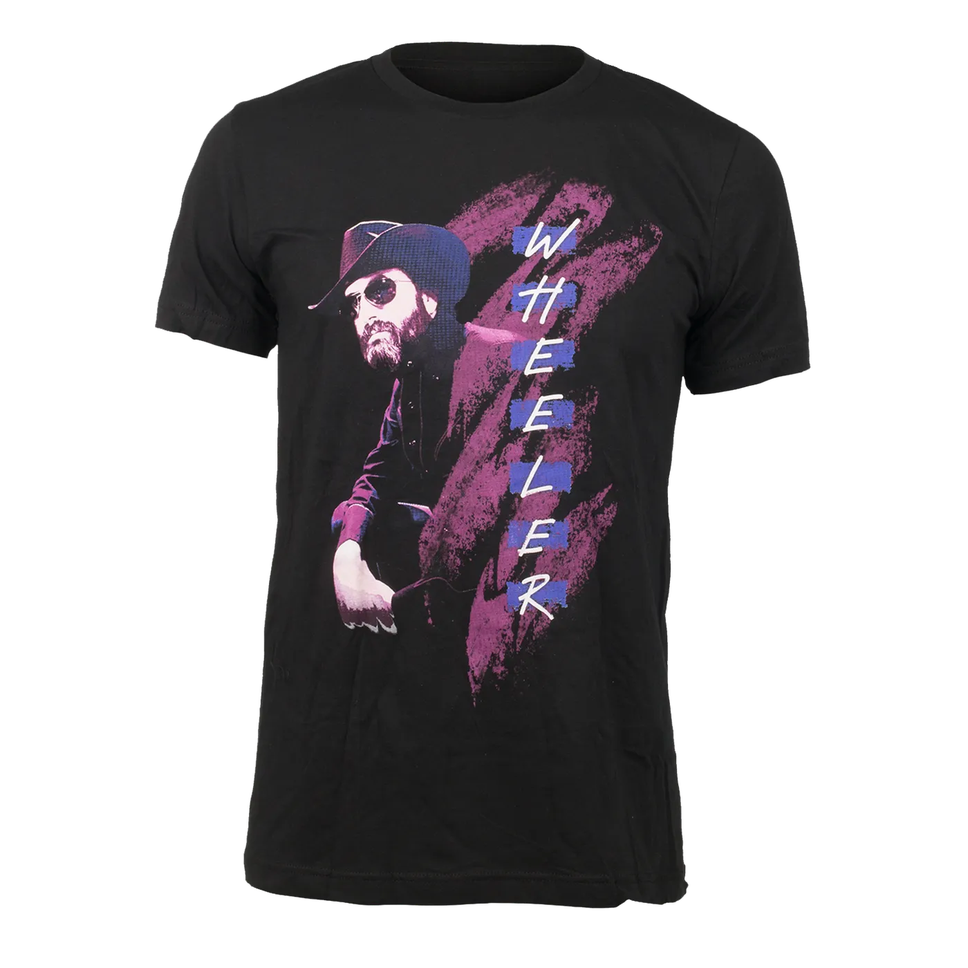 Wheeler Walker Jr. Black & Purple Wheeler Photo Tee