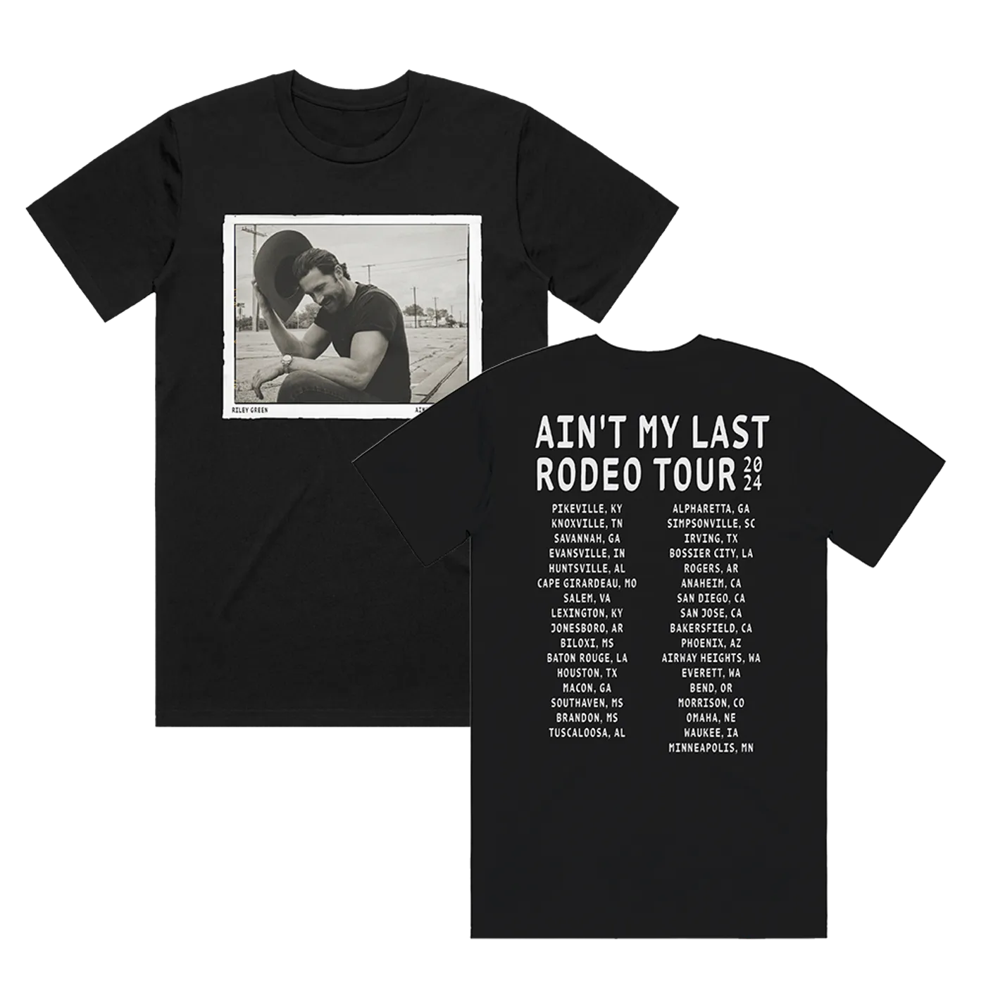 Riley Green Ain't My Last Rodeo Tour Tee - Black