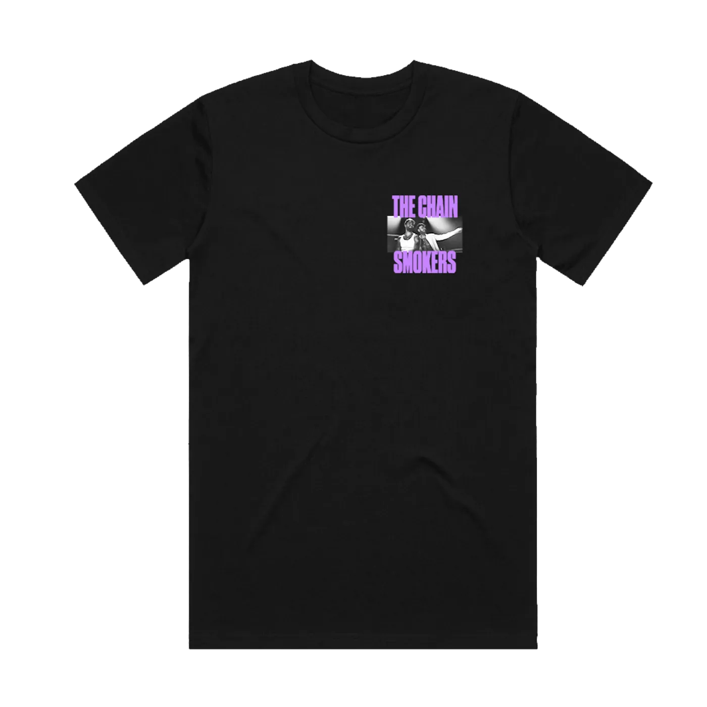 The Chainsmokers Lyrics Tee Black