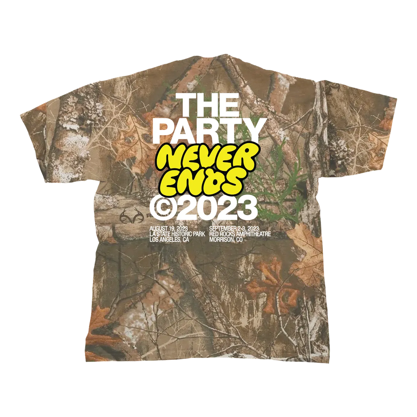 The Chainsmokers The Party Never Ends Real Tree Camo Tee