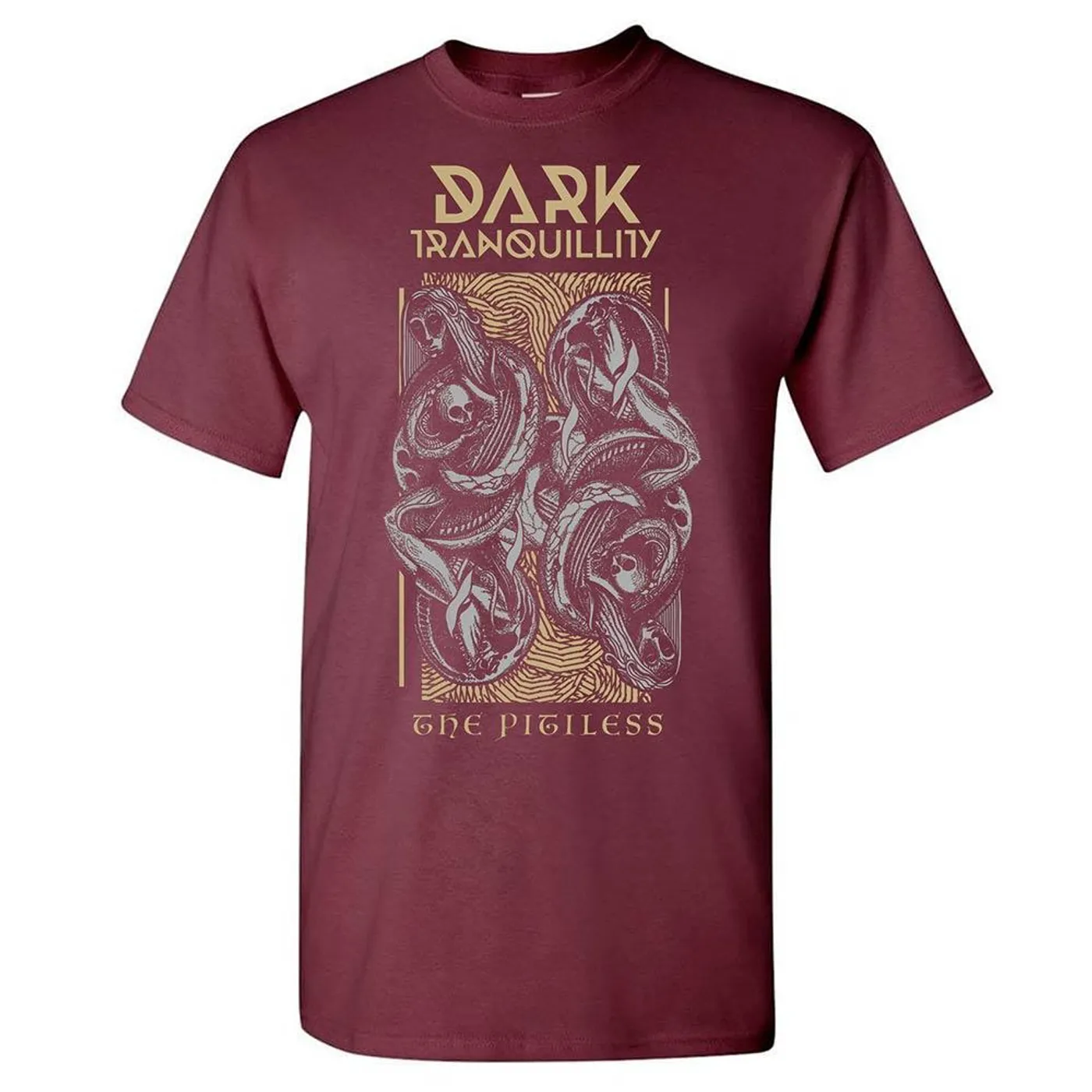 Dark Tranquility Pitiless Right Here Maroon T-Shirt