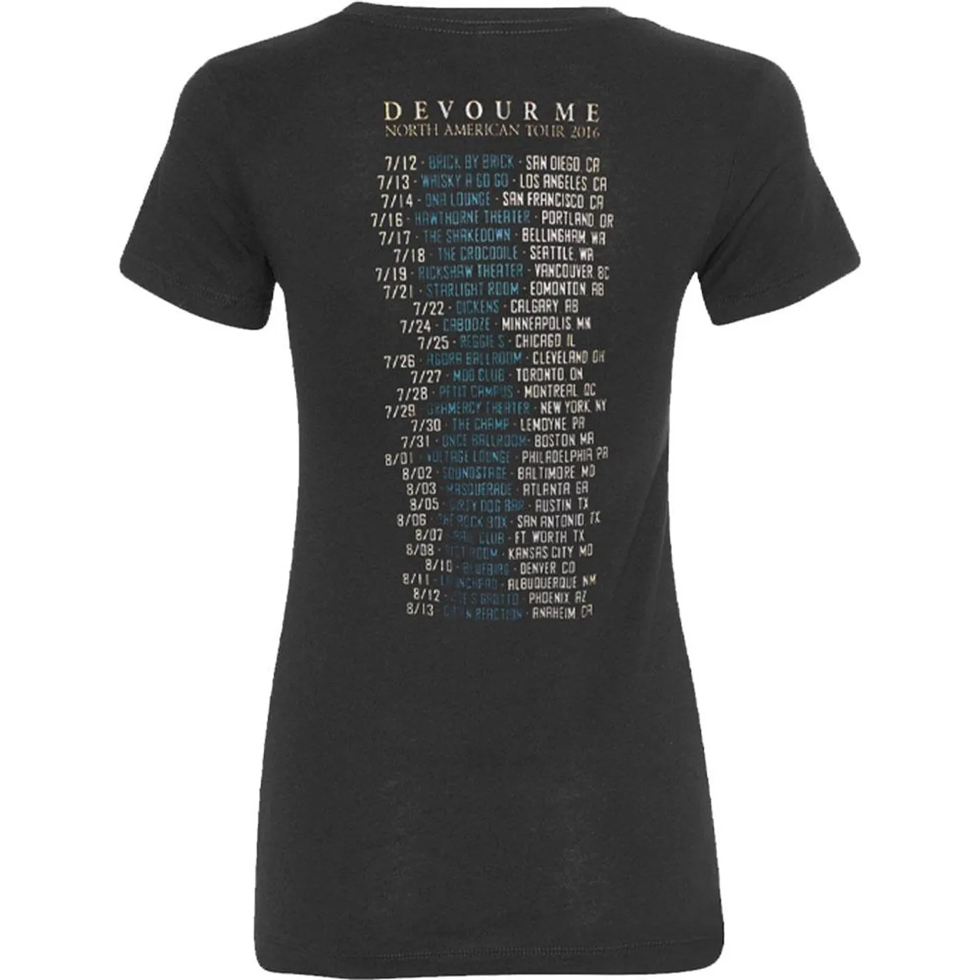 Ne Obliviscaris Tempest 2016 Tour N. America Ladies Tee
