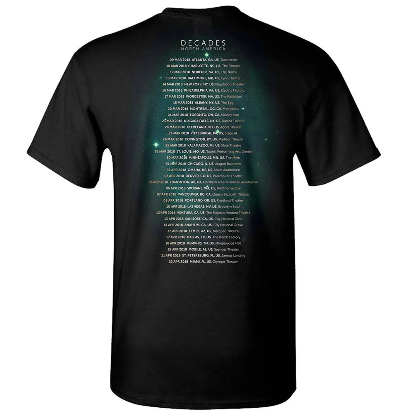 Nightwish Decades Tour North America T-Shirt