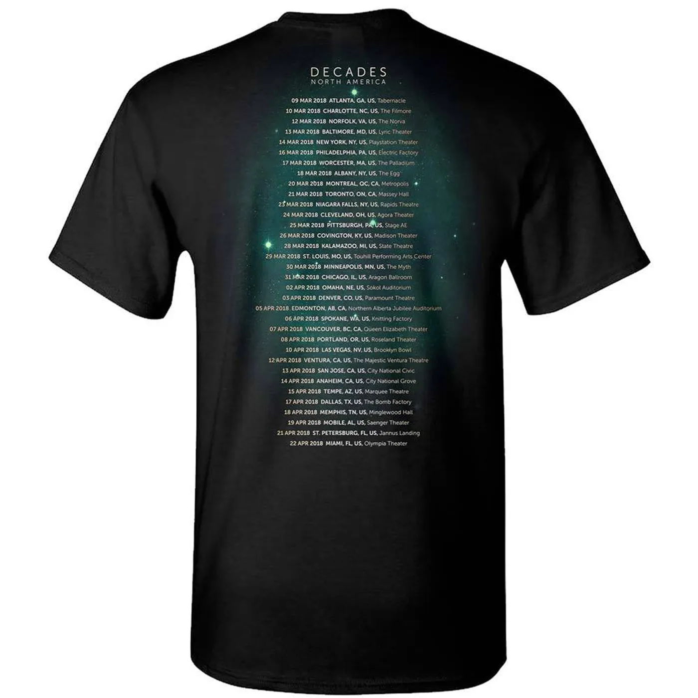 Nightwish Wish Master Decades North American Tour T-Shirt