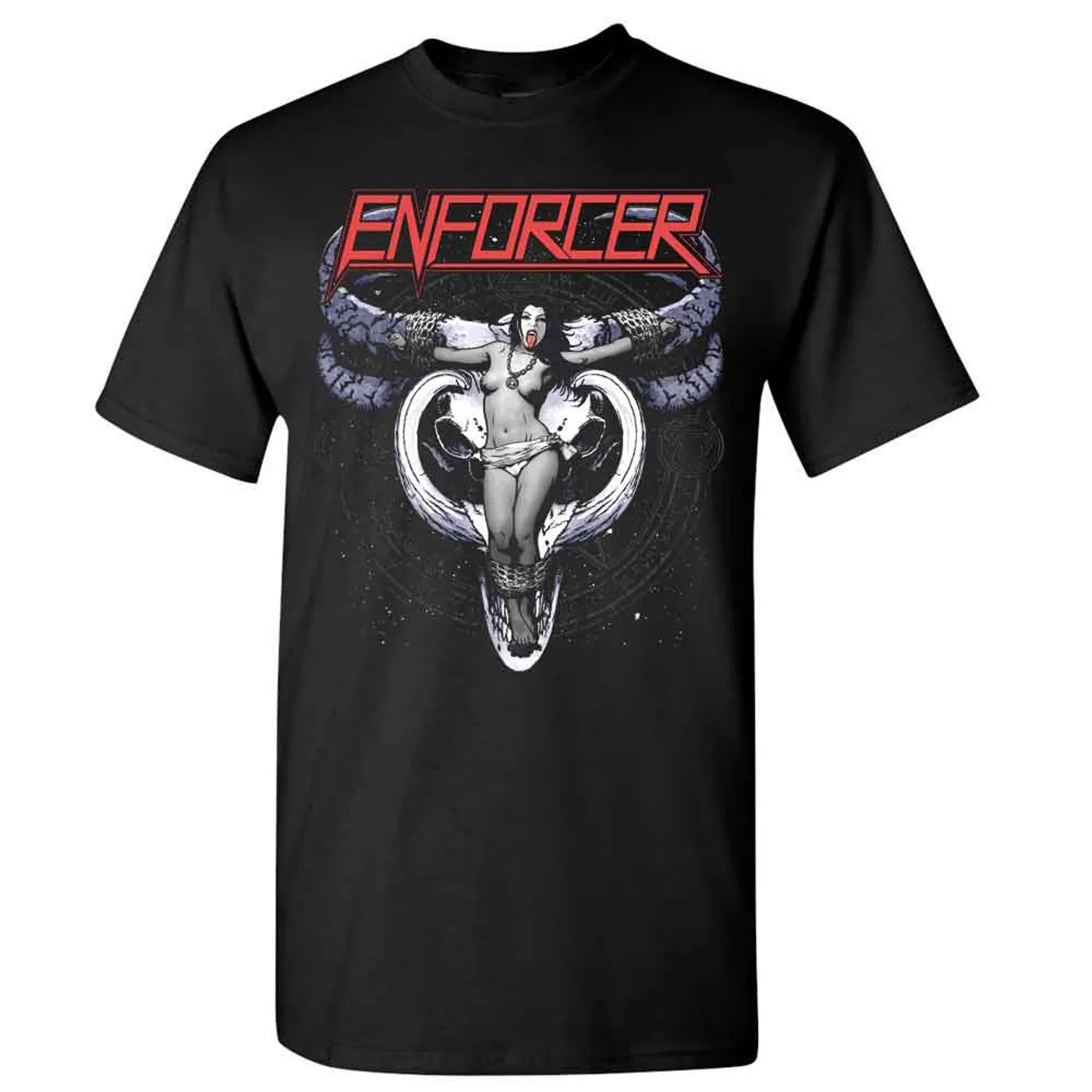 Enforcer Cow Girl Skull T-Shirt
