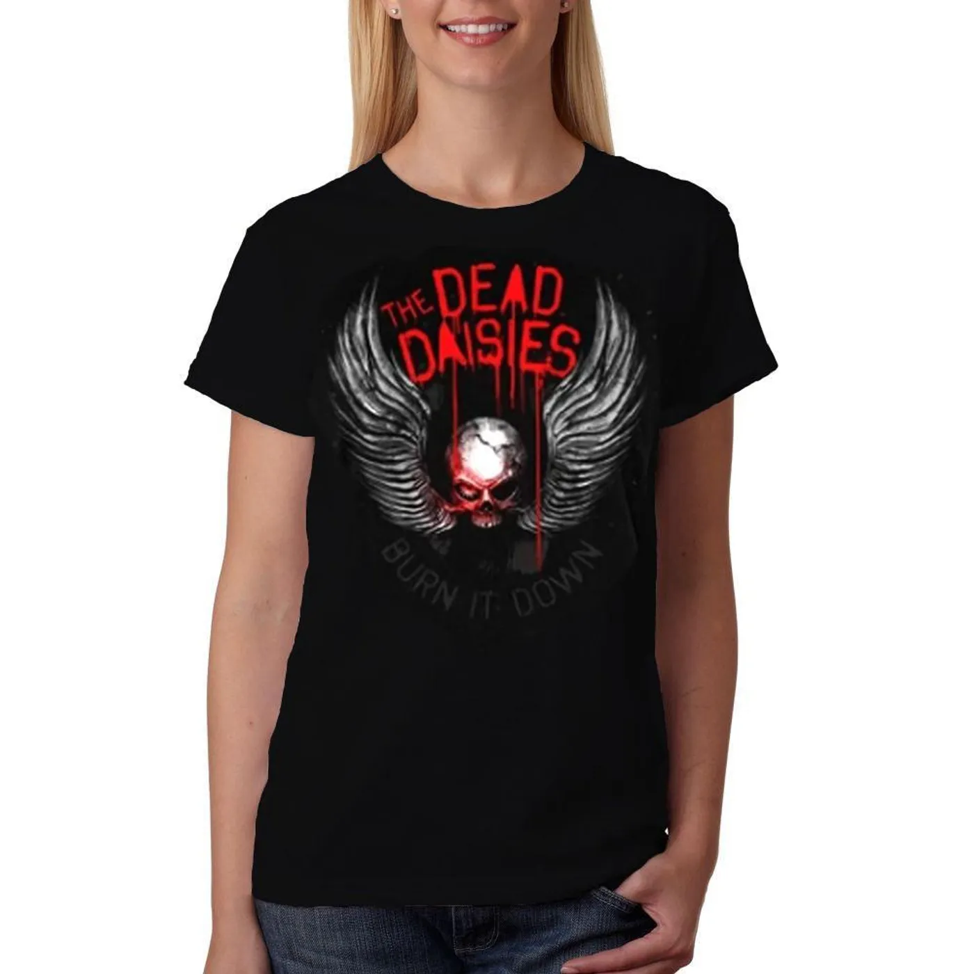 The Dead Daisies Winged Skull Ladies T-Shirt