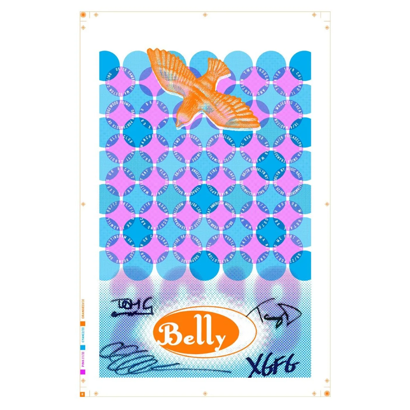 Belly Signed 2018 Dove Tour Poster