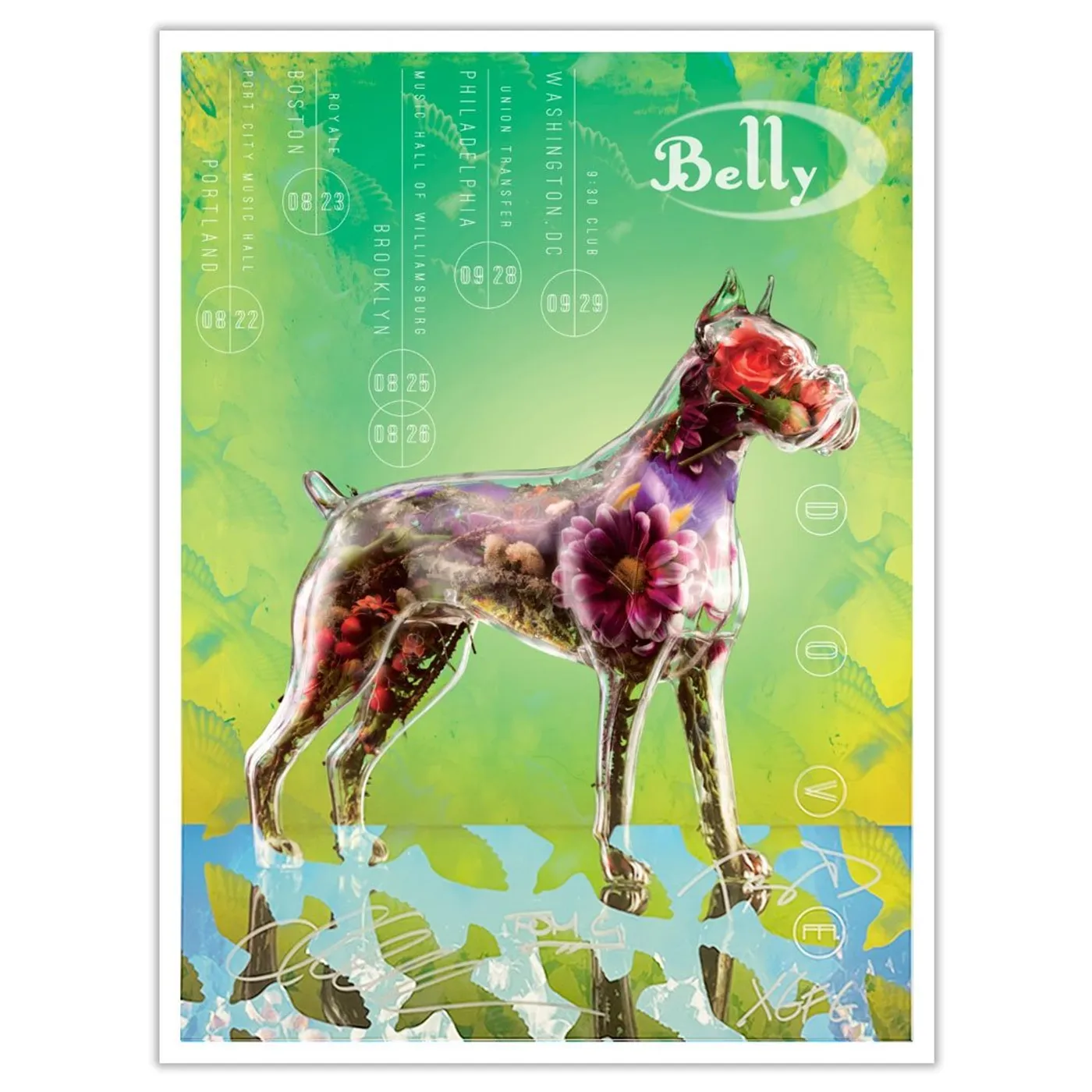 Belly Signed 2018 East Coast Tour Poster