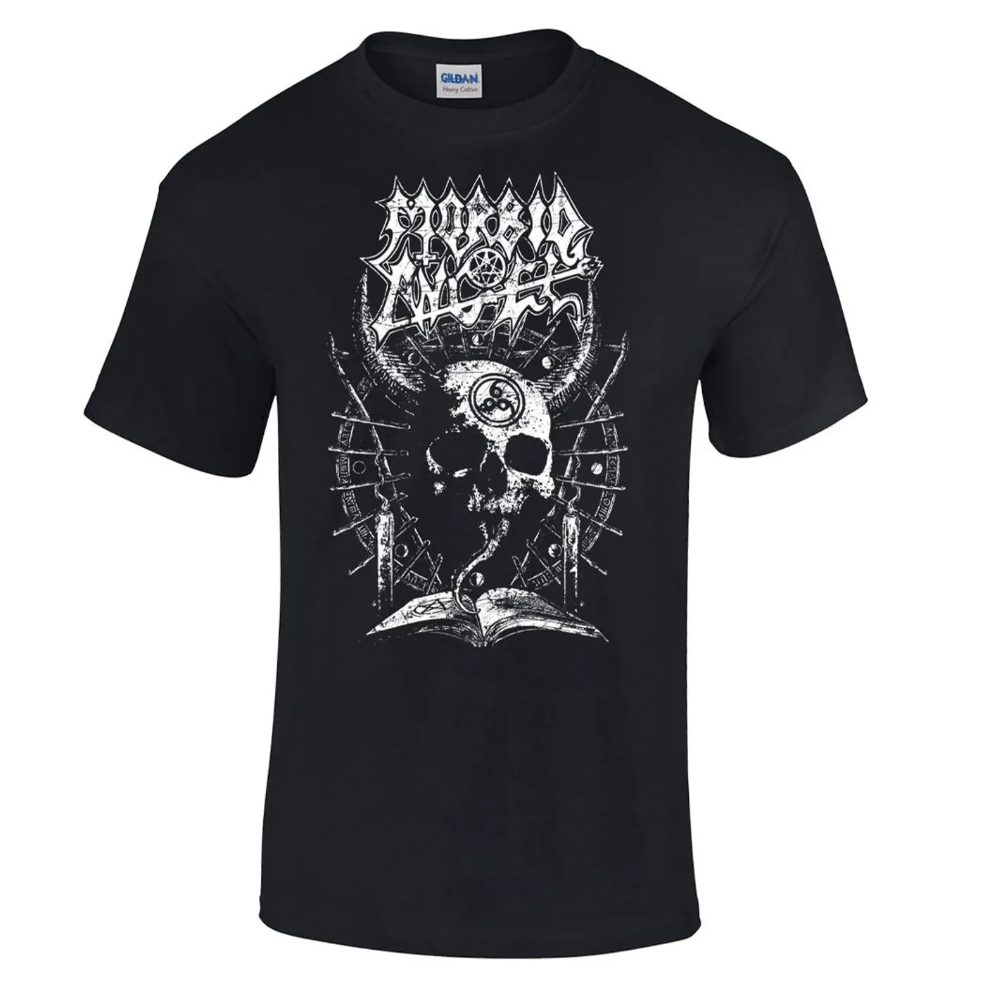Morbid Angel White Horned Skull T-Shirt