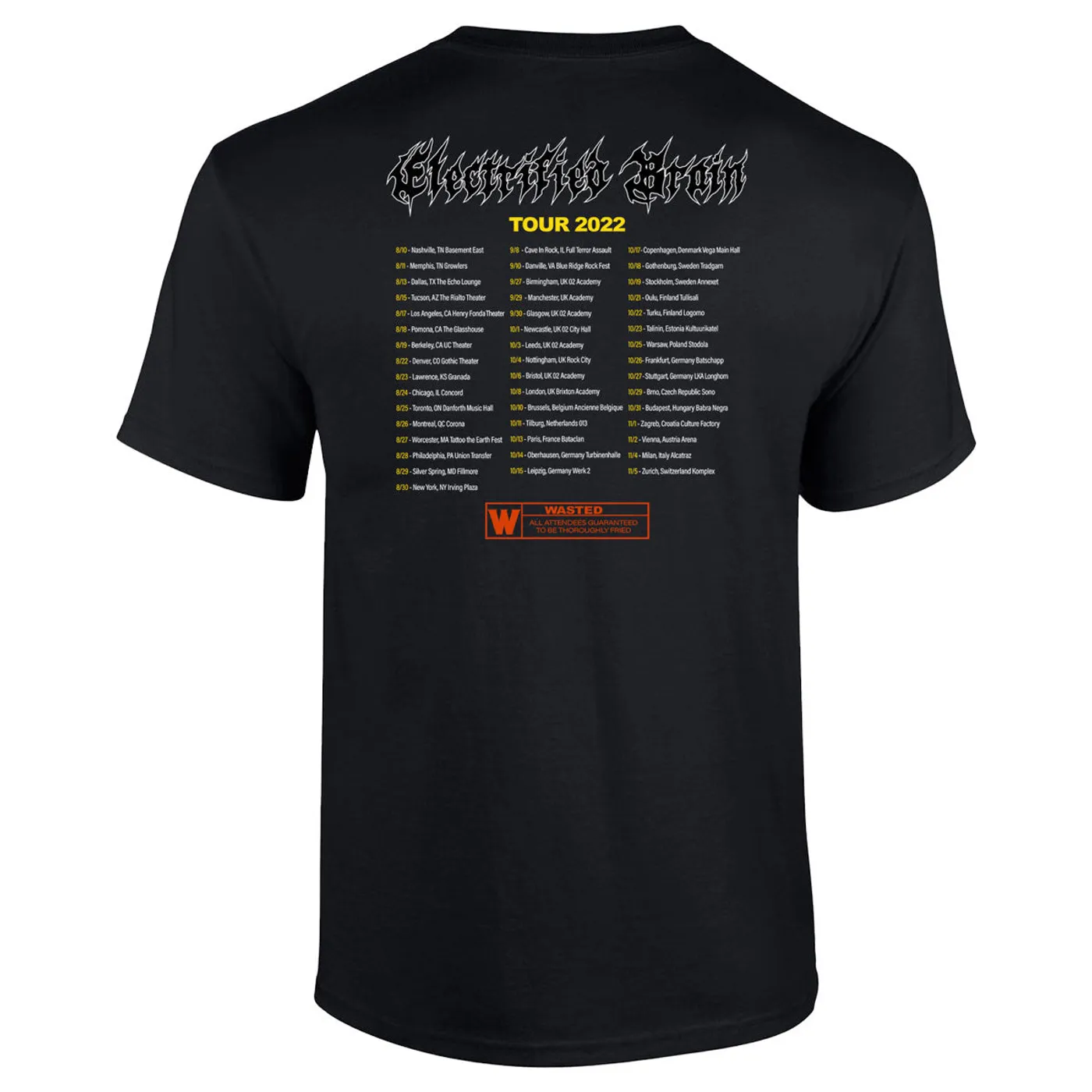 Municipal Waste Electrified Brain Reaper 2022 Tour T-Shirt