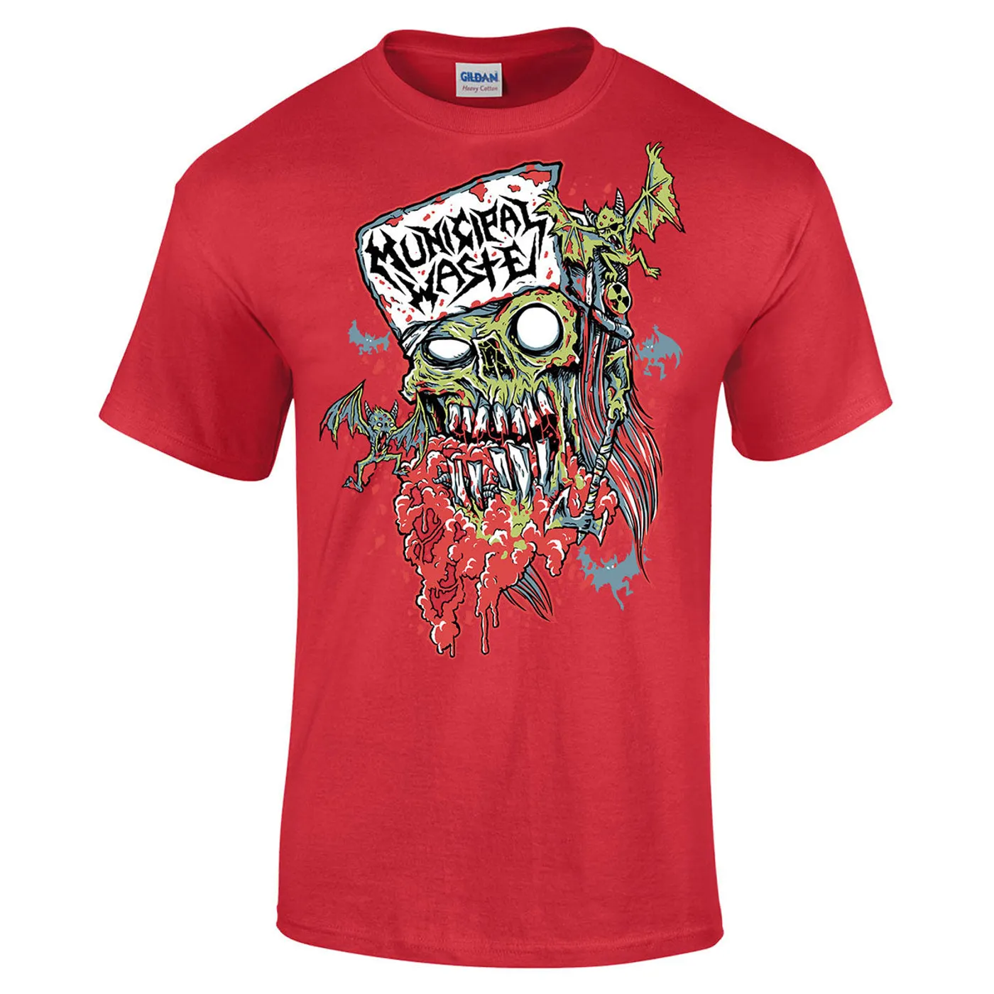 Municipal Waste Zombie Head Black Logo T-Shirt