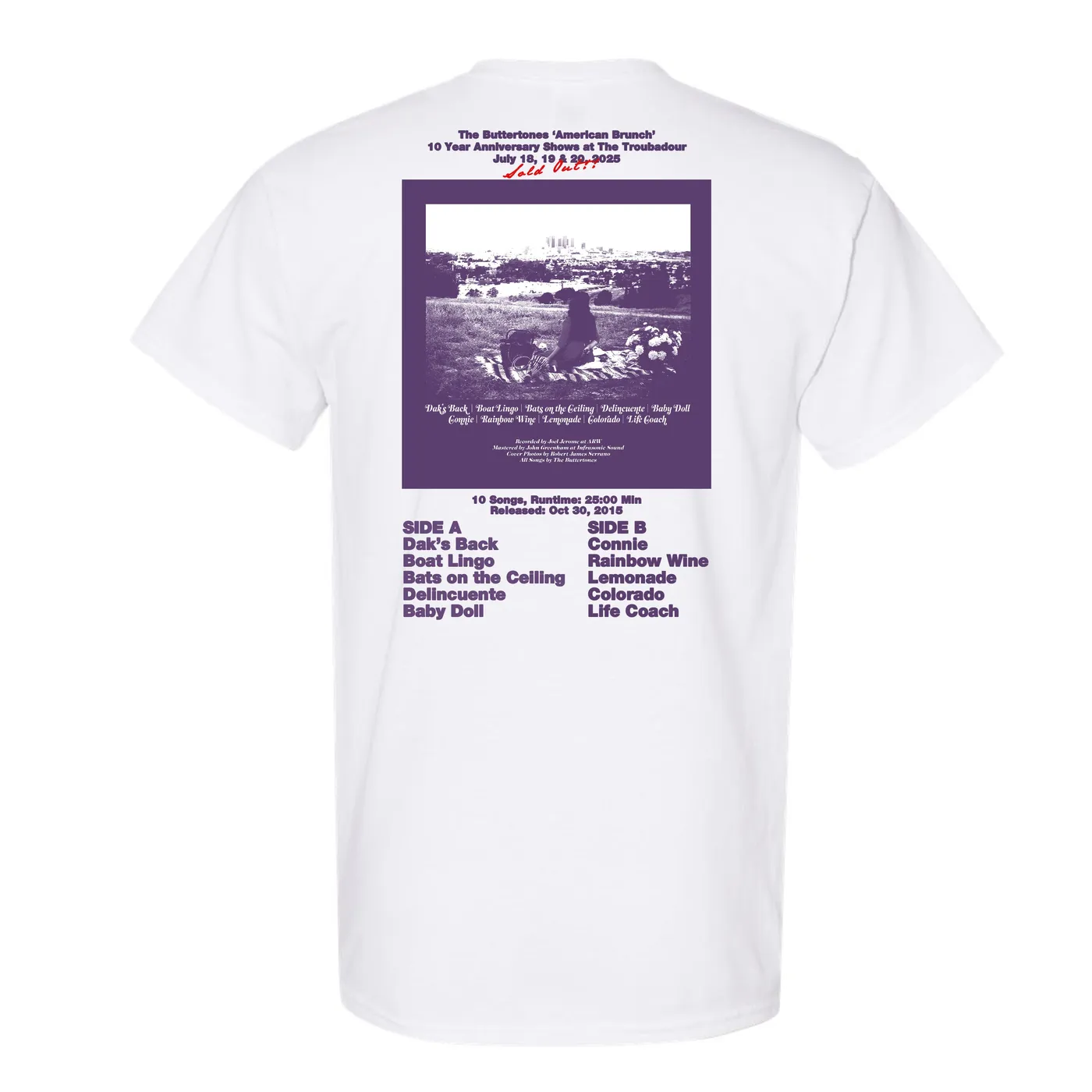 The Buttertones AMERICAN BRUNCH TROUBADOUR TEE