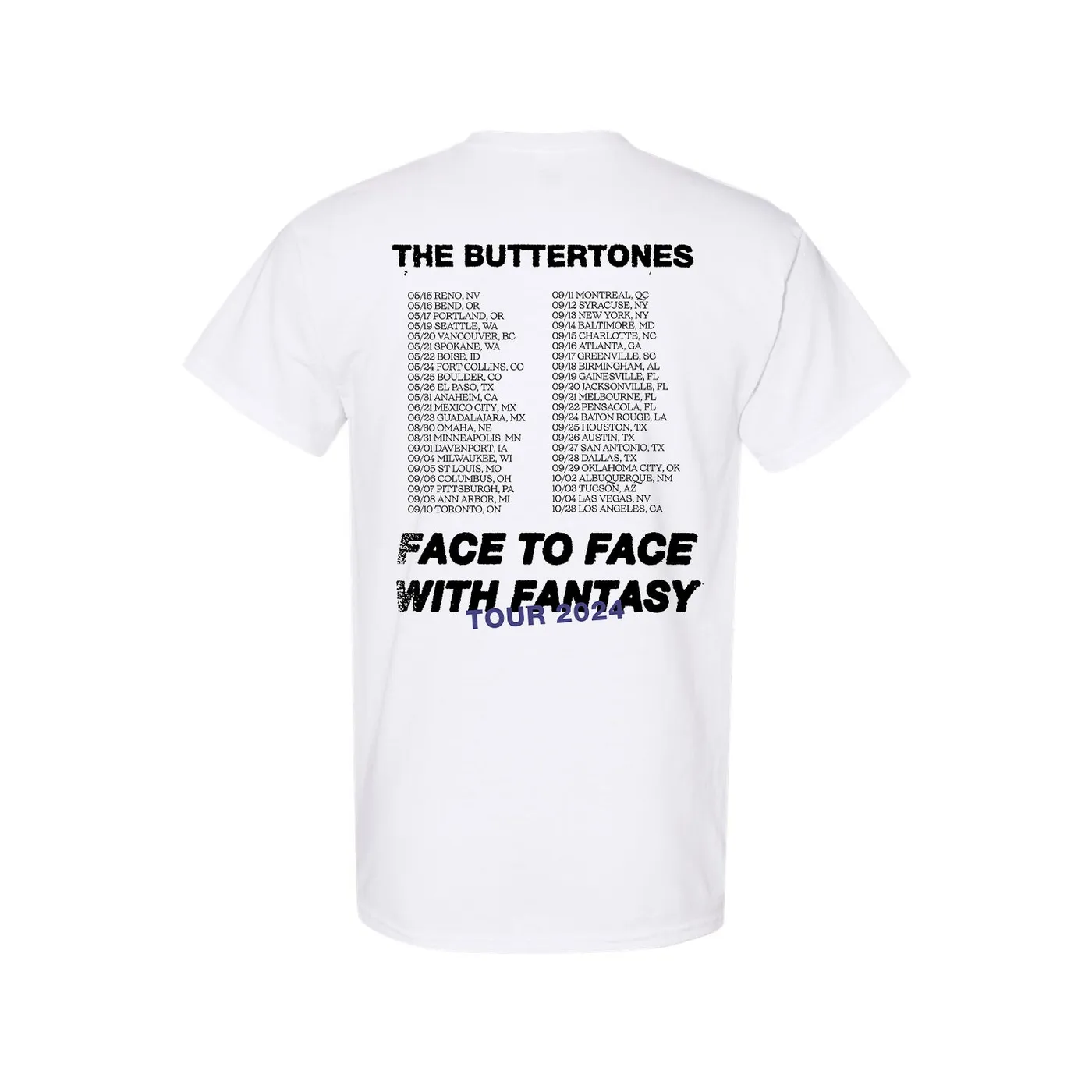 The Buttertones FTFWF TOUR TEE WHITE