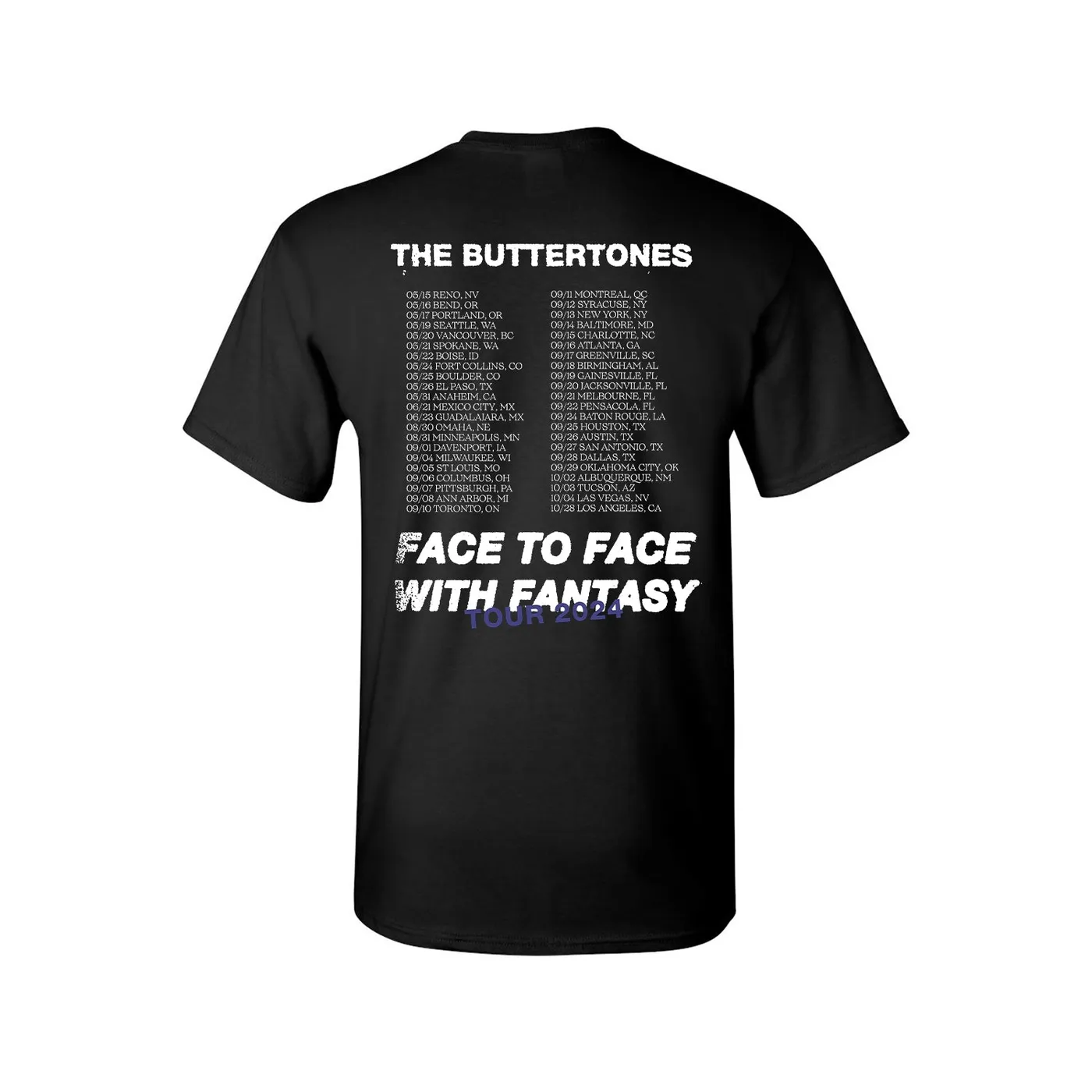 The Buttertones FTFWF TOUR TEE BLACK