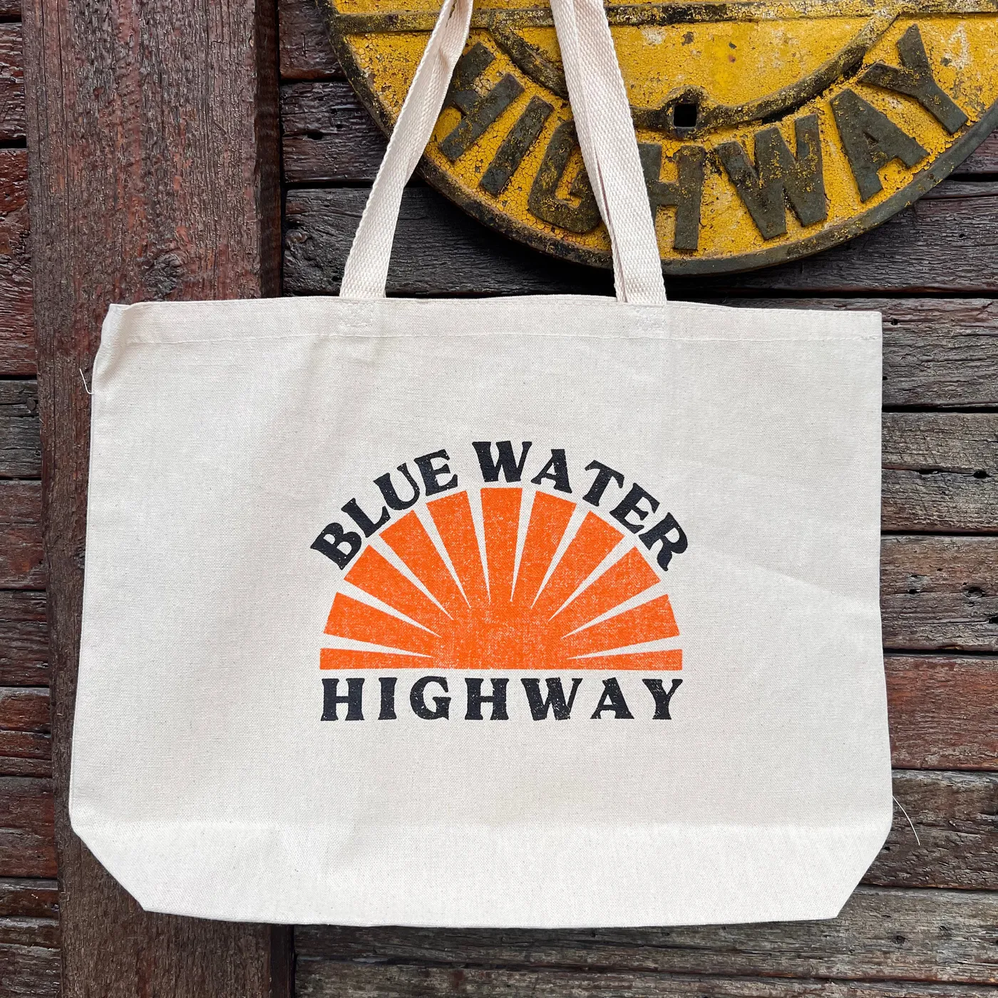 Blue Water Highway Sunrise Tote Bag