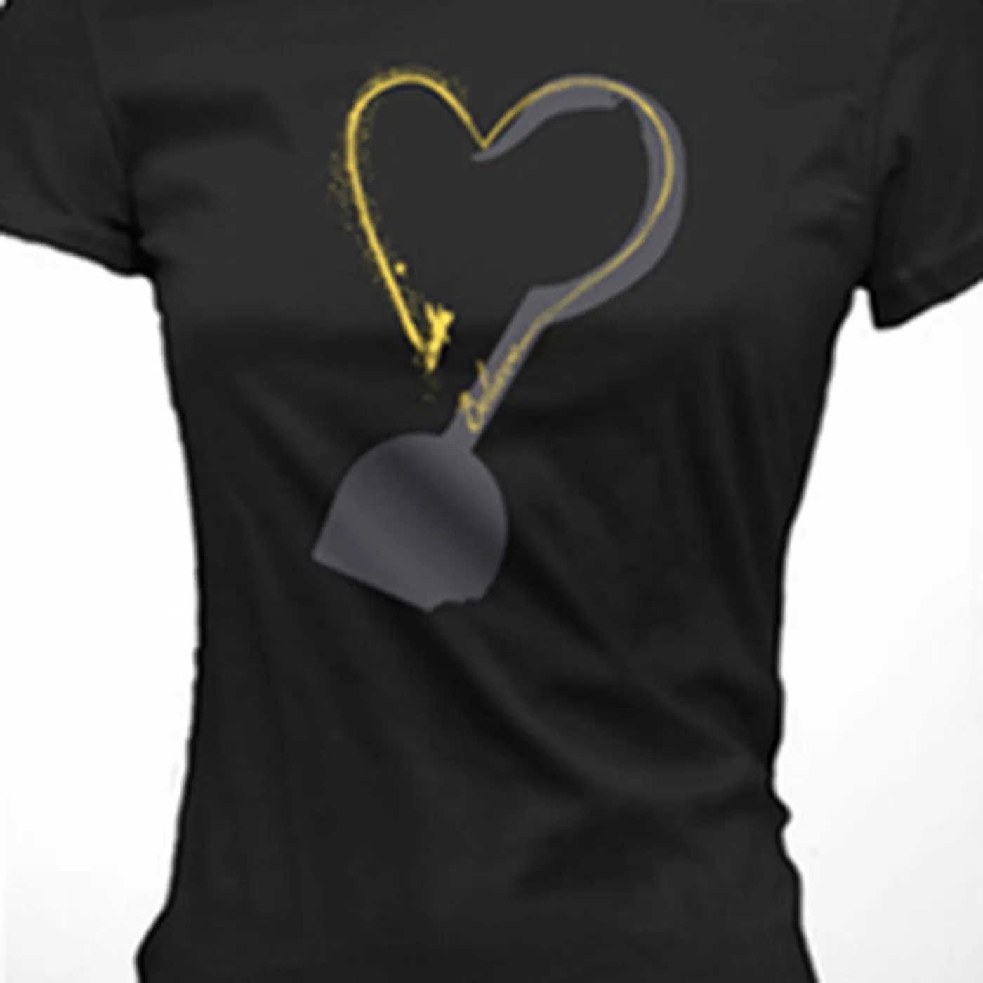 Finding Neverland Believe Heart Ladies Black T-Shirt