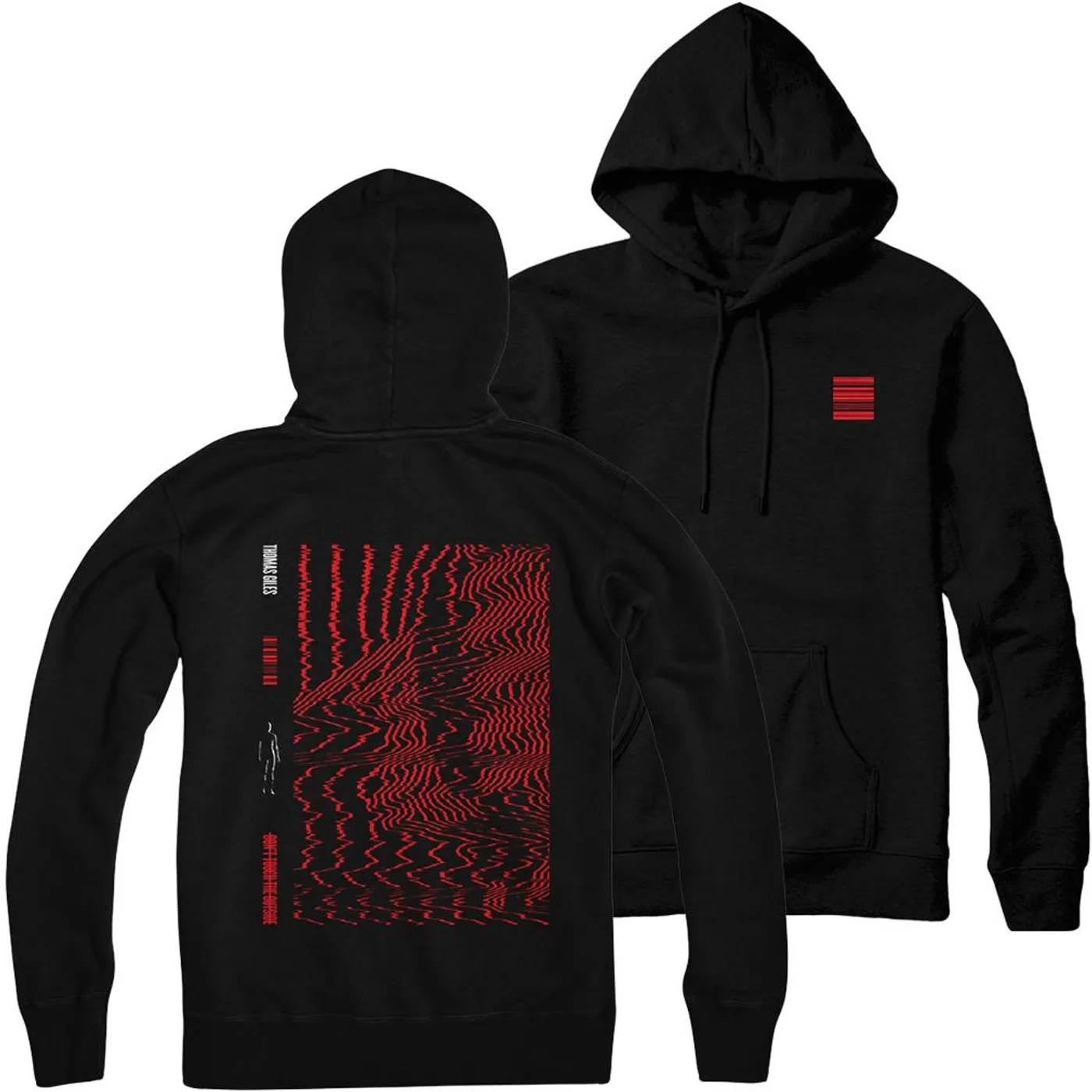 Thomas Giles - Red Static Pullover Hoodie