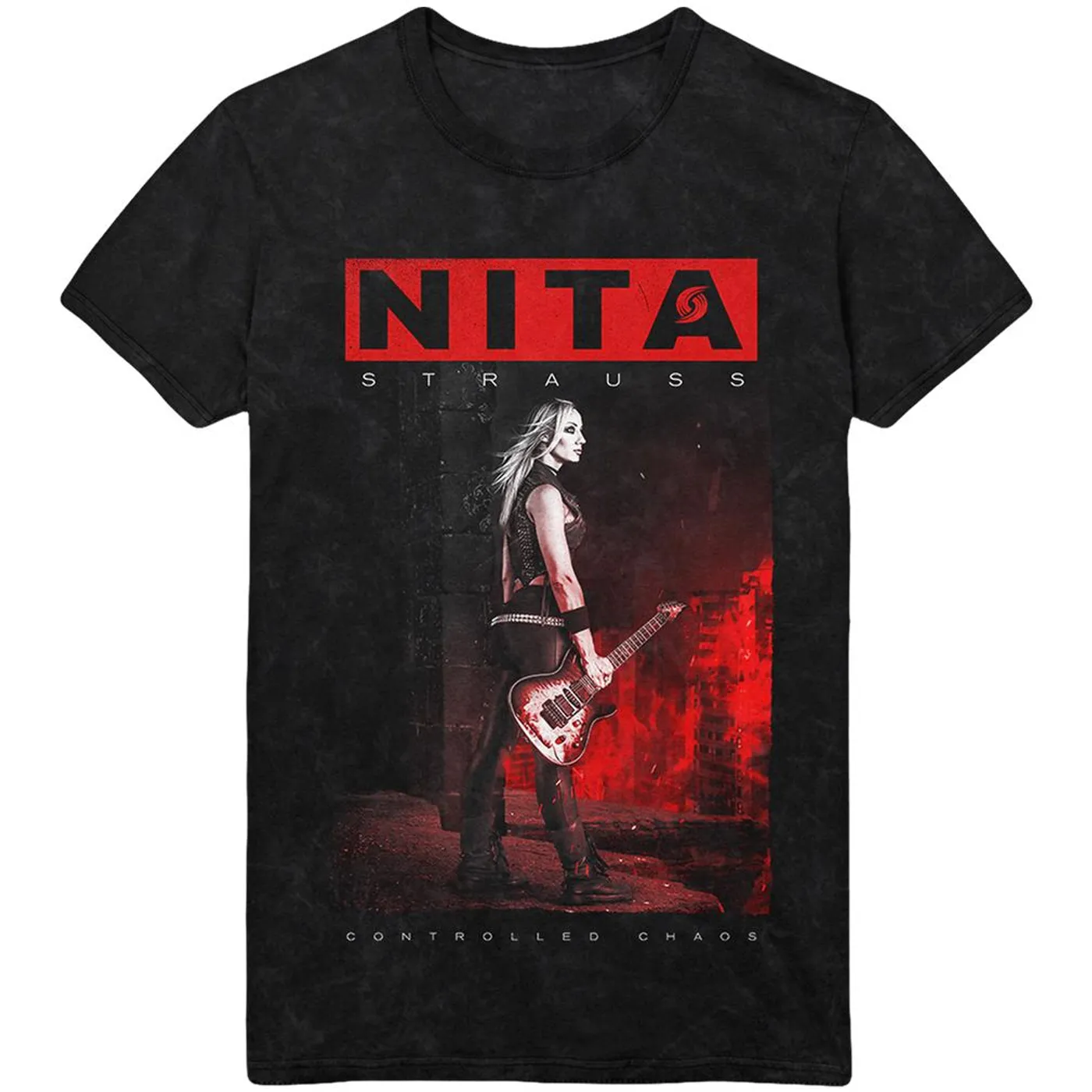 Nita Strauss - Controlled Chaos Album Art Mineral Wash Tee