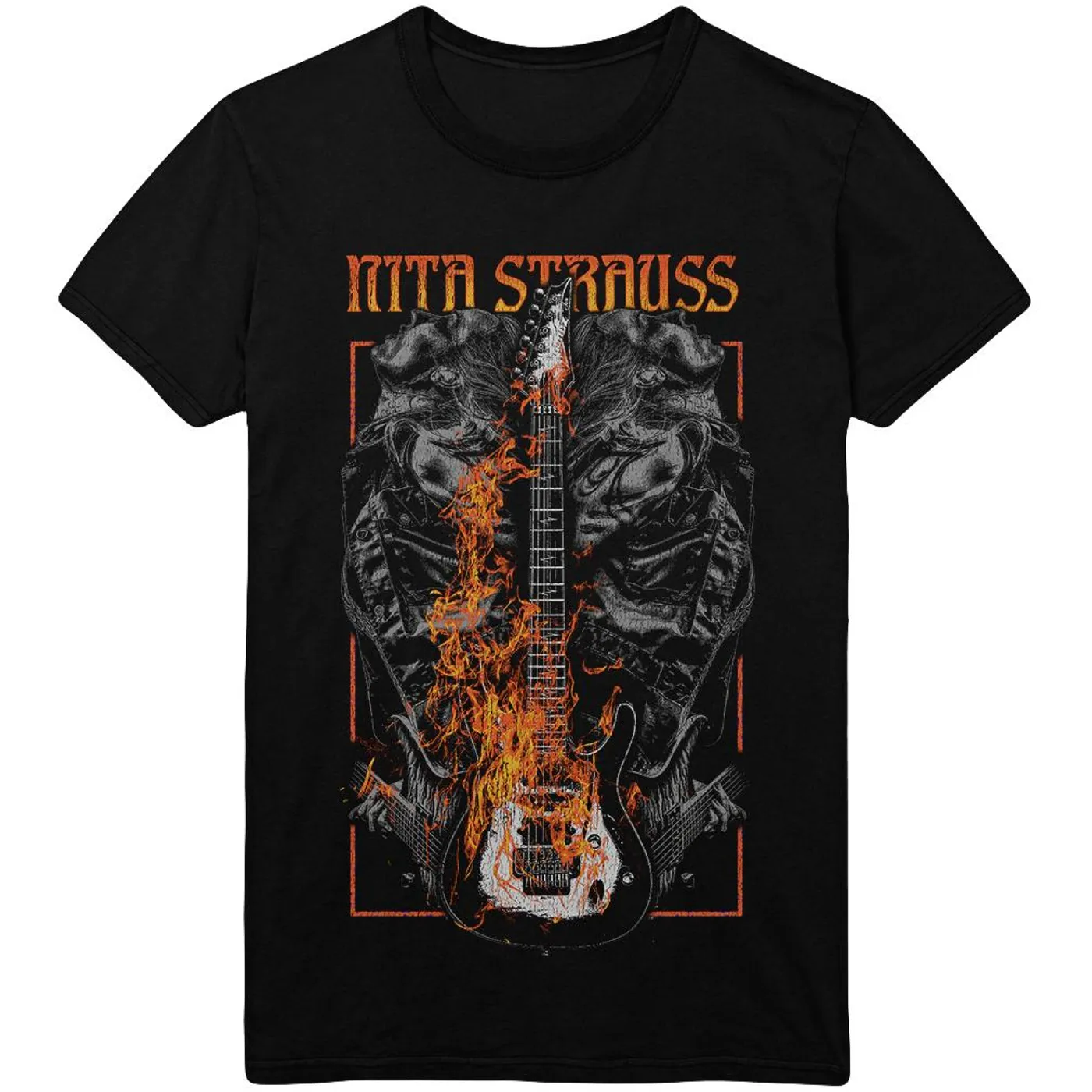 Nita Strauss - Flaming Guitar Tee