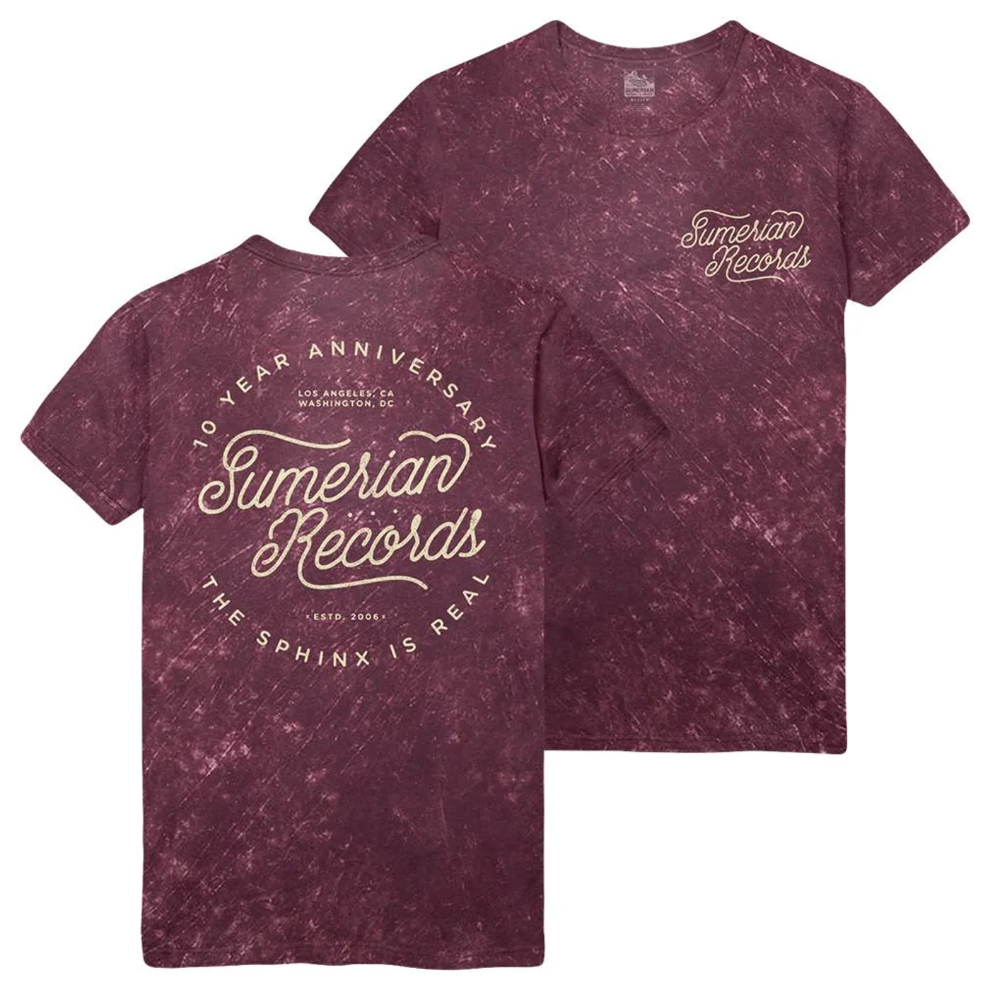 Sumerian Merch Sumerian Records 10 Year - Sphinx Is Real Tee