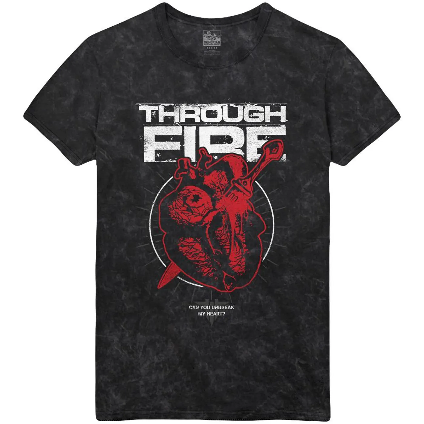 Through Fire - Heart Mineral Wash Tee