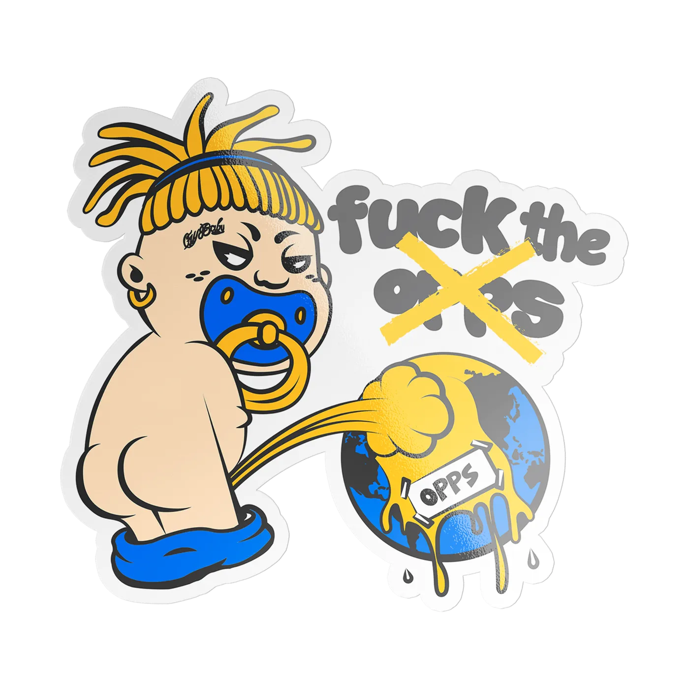 Fat Nick Pissin' Sticker