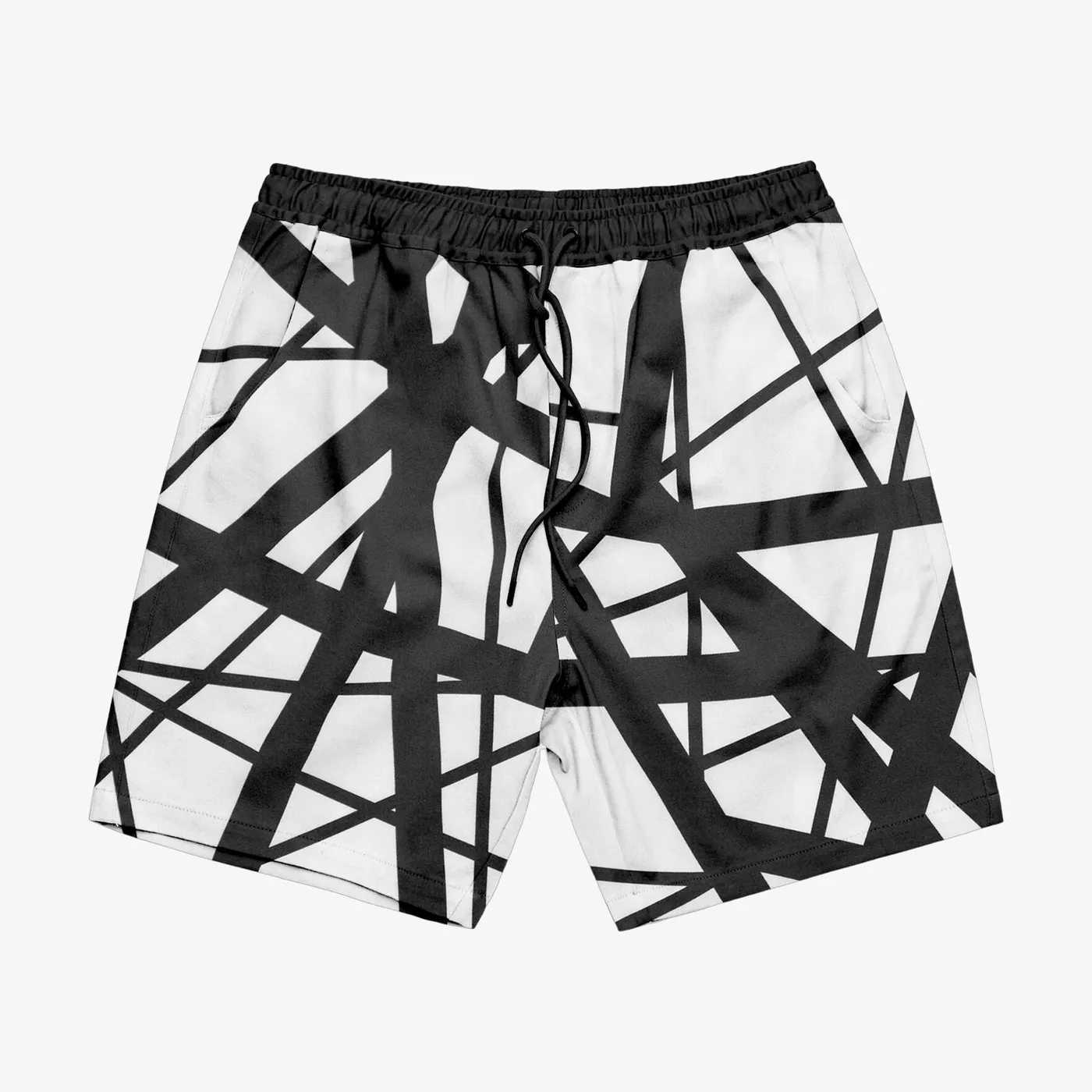 Eddie Van Halen White/Black Swim Shorts