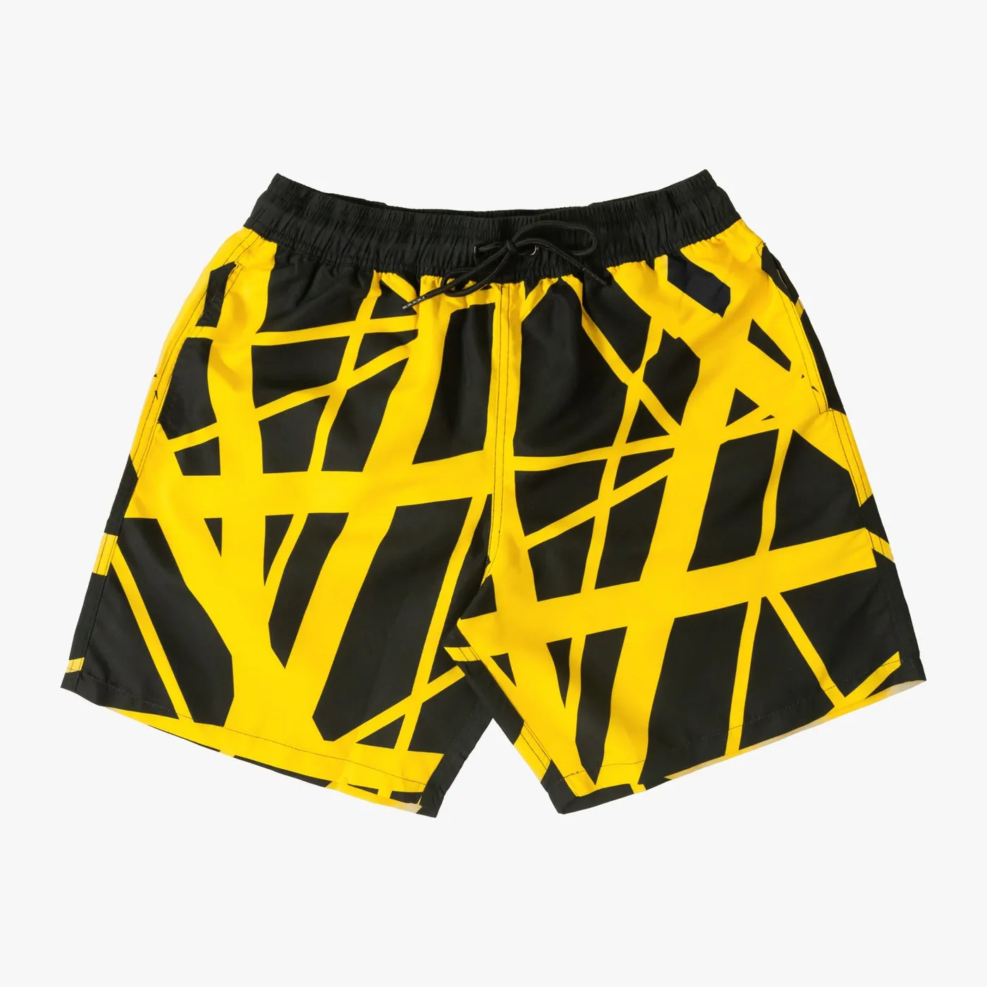 Eddie Van Halen Black/Yellow Swim Shorts