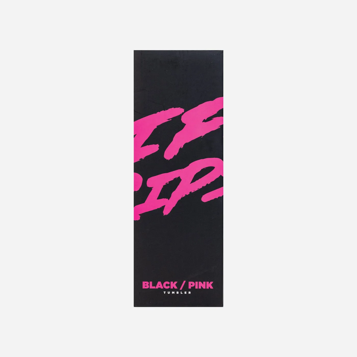 Chris D'Elia Life Rips Metal Black Tumbler with Pink Straw