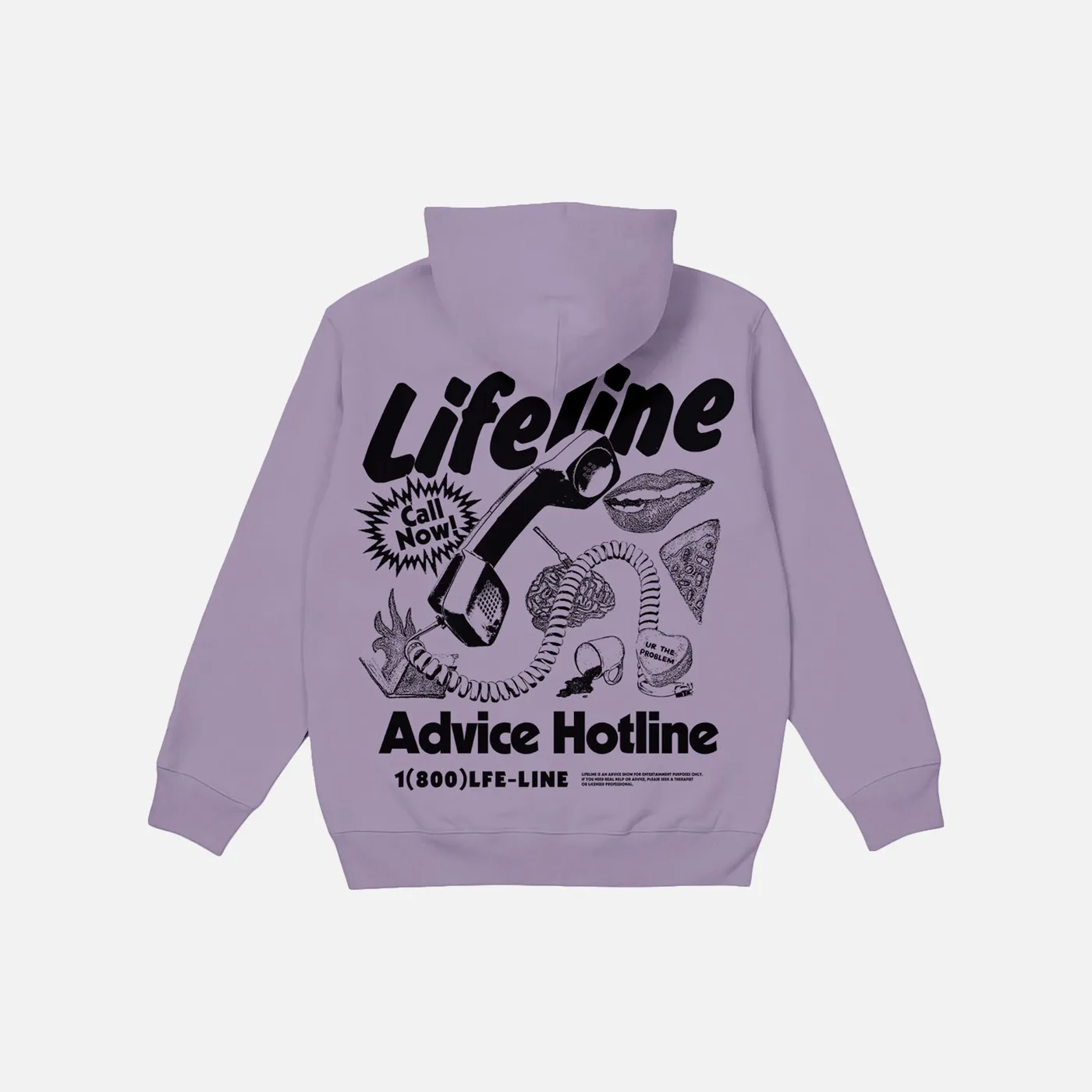 Chris D'Elia Lifeline Advice Hotline Plum Hoodie