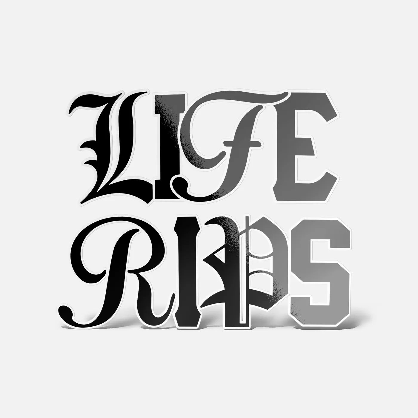 Chris D'Elia Life Rips Black Decal