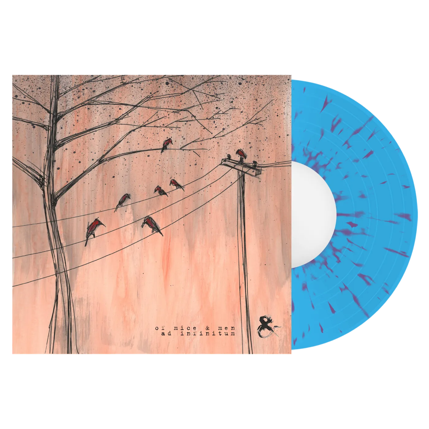 Of Mice & Men - 'Ad Infinitum' Cyan w/ Grimace Purple Splatter Vinyl LP